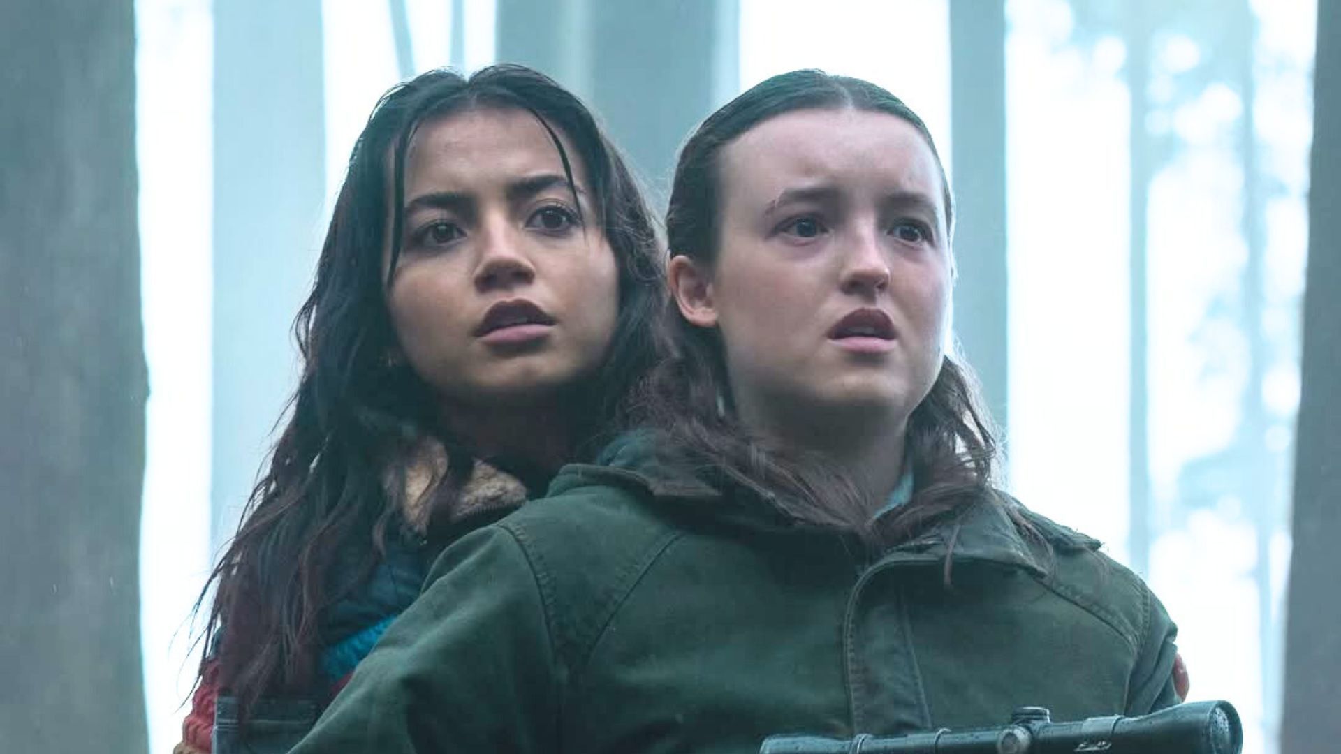 Bella Ramsey with Isabela Merced in The last of Us | Image via Instagram: thelastofus