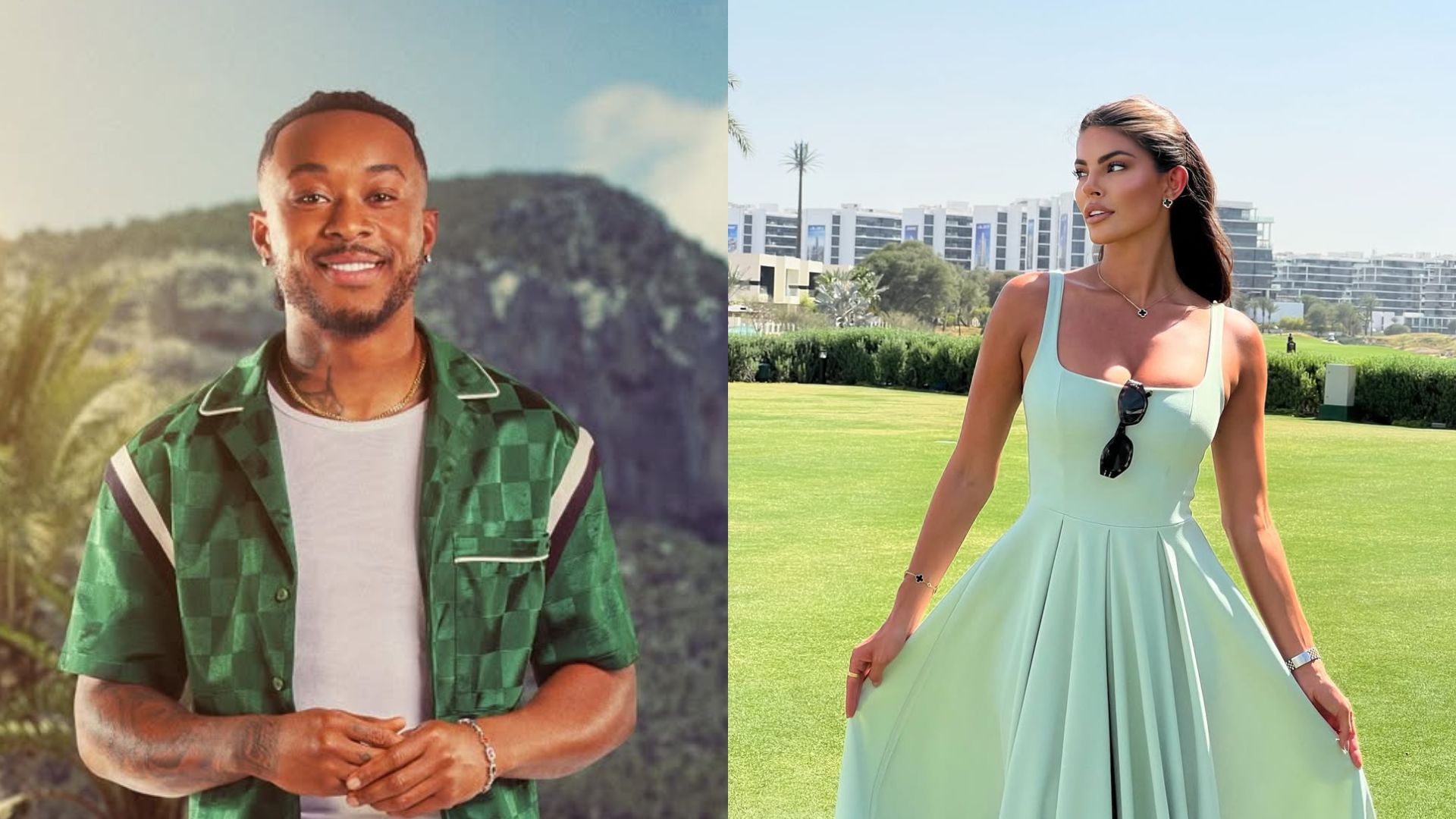 Biggs and Rebacca from Love Island and Cheat: Unfinished Business | Image via Instagram/ @biggschrisx @rebaccagormley_