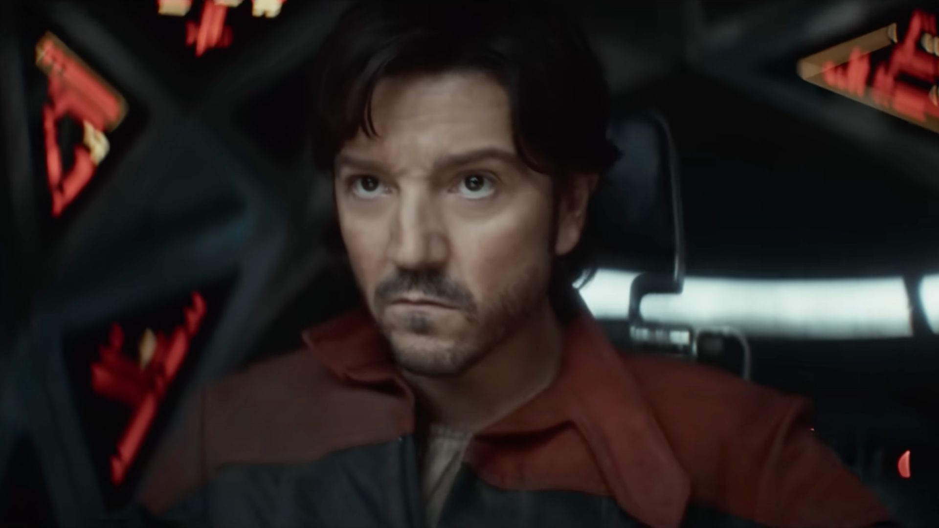 Diego Luna as Cassian in Disney+ Andor (Image via YouTube/Star Wars)