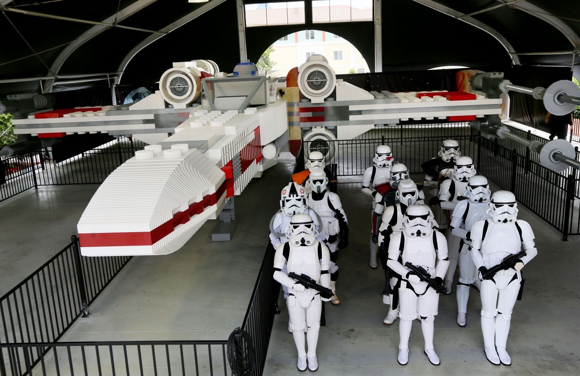 USA: Holiday: LEGO Star Wars X-Wing Starfighter Arrives at Legoland California - Source: Getty