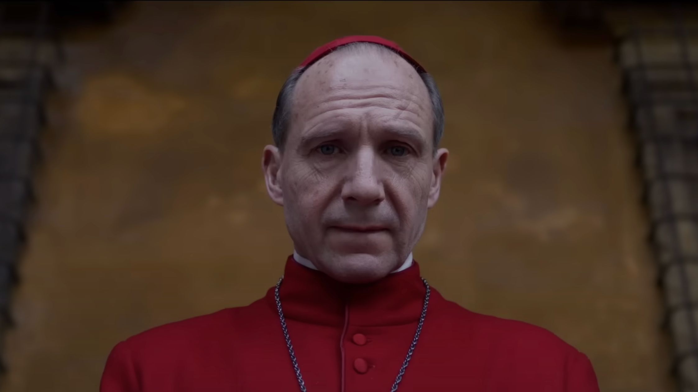 A still from Conclave, the film starring Ralph Fiennes (Image via YouTube/@FocusFeatures)