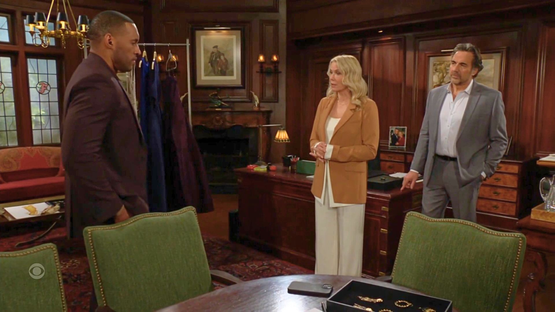 Brooke, Ridge, and Carter walk on eggshells on The Bold and the Beautiful | Image: CBS