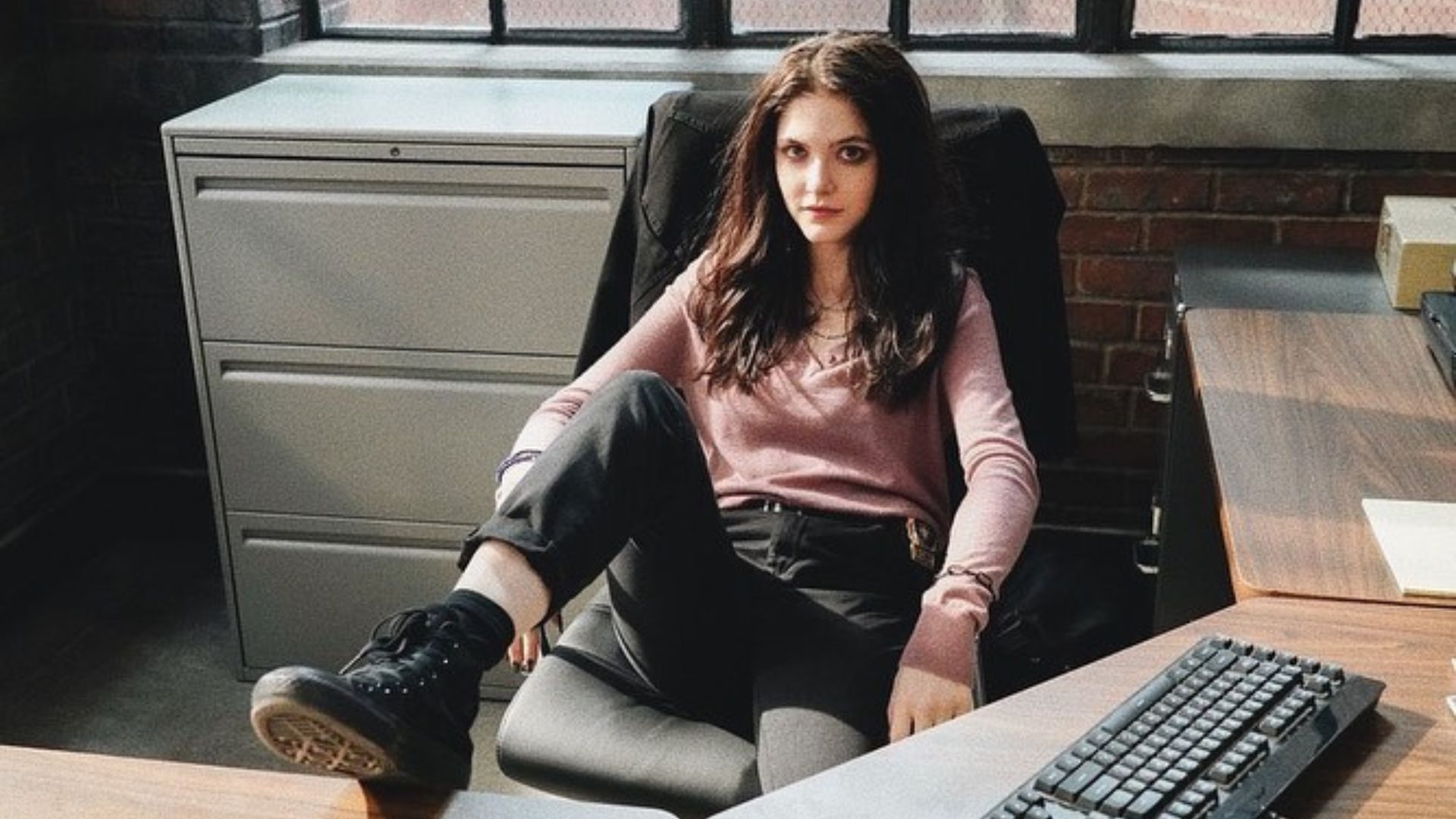 Ainsley Seiger on Law &amp; Order: Organized Crime (image via Instagram/@ainsleyseiger)