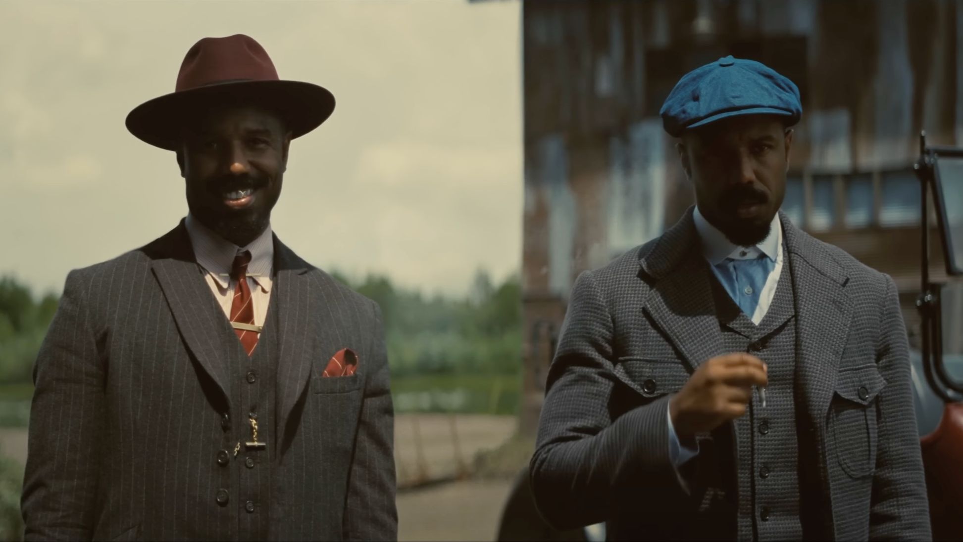 Michael B. Jordan as Smoke and Stack in Sinners (Image via YouTube/@WarnerBros) 