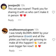 Fans react to Zedd's Coachella set. (Image via Instagram/@zedd)