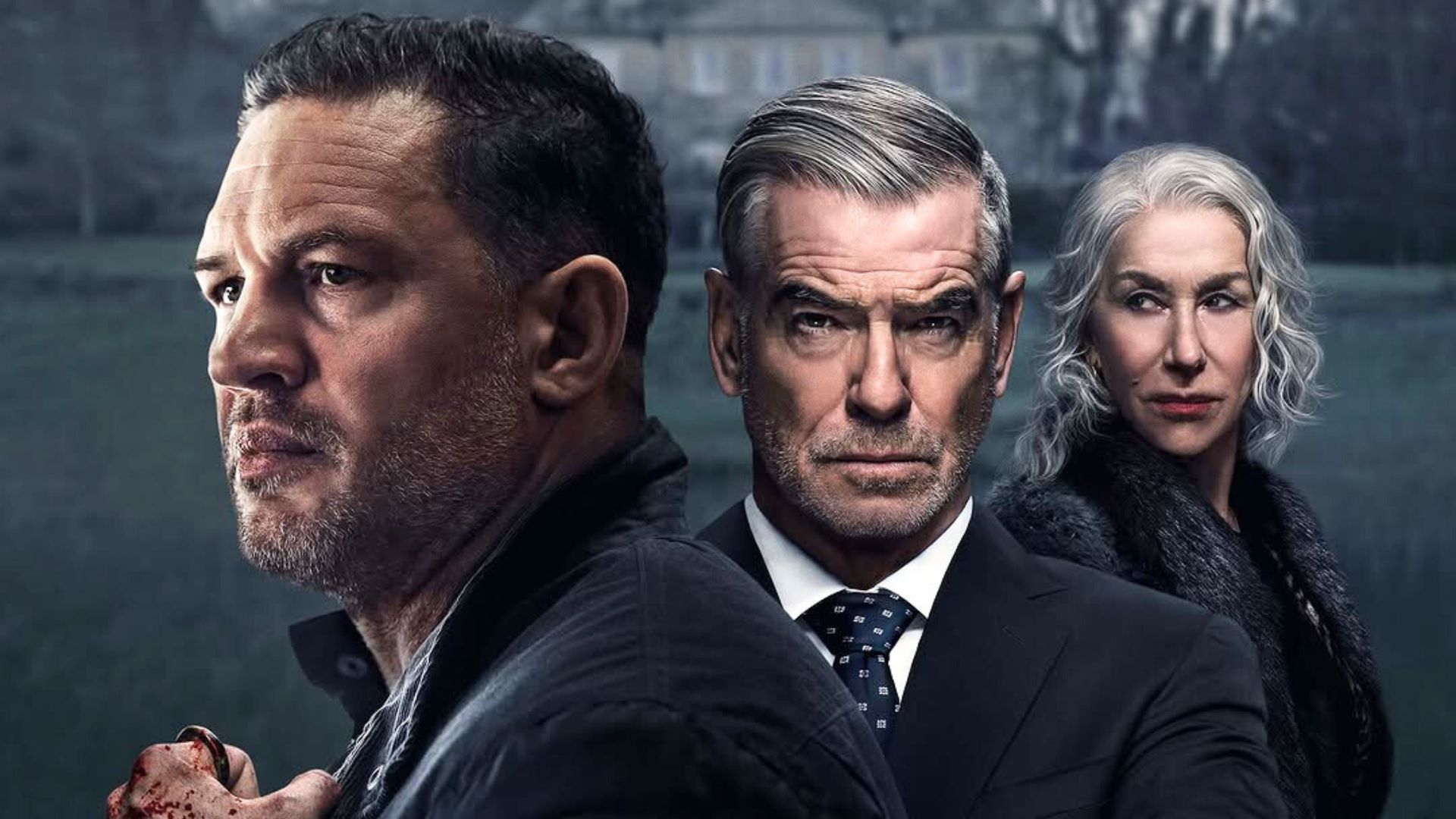 Tom Hardy, Pierce Brosnan, and Helen Mirren in MobLand | Image via Instagram: mobland_pplus