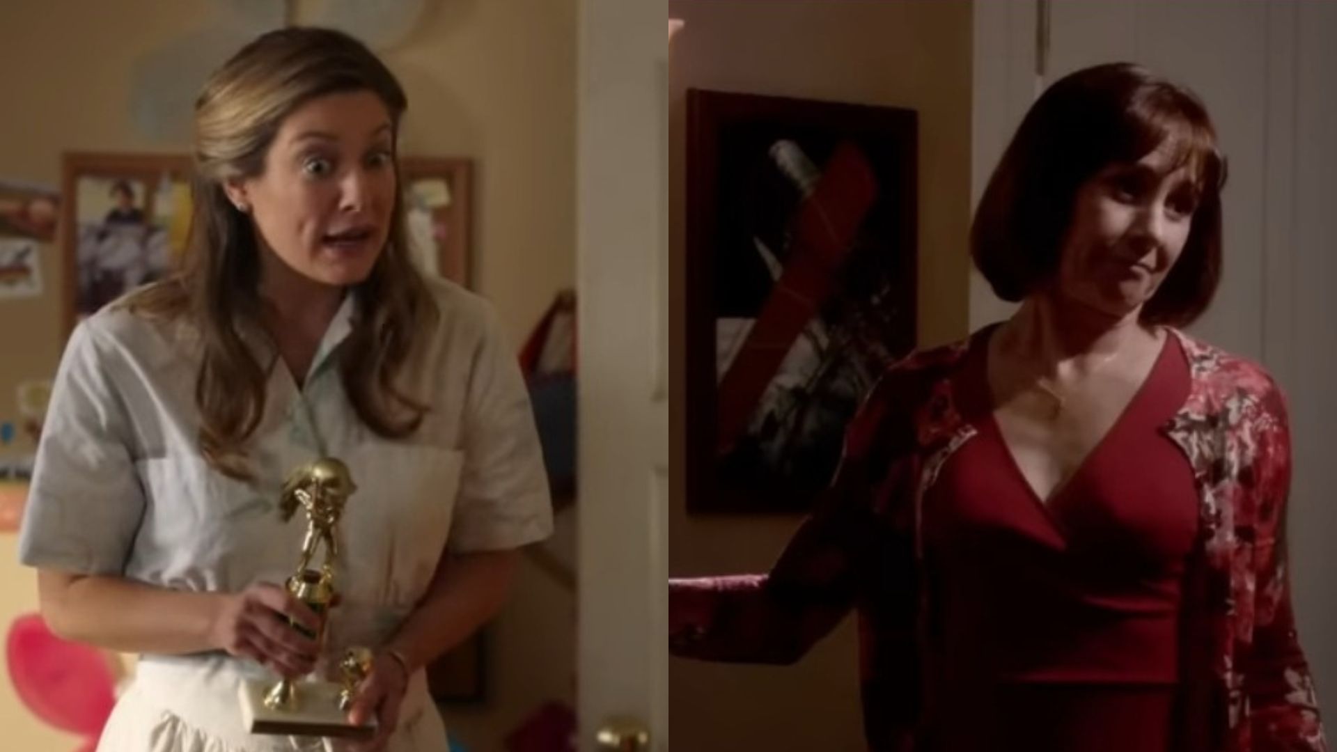 Zoe Perry played  Mary Cooper in Young Sheldon while her mother Laurie Metcalf played the role in TBBT (Image Via YouTube/@TBS) (Image Via YouTube/@Warner Bros TV)