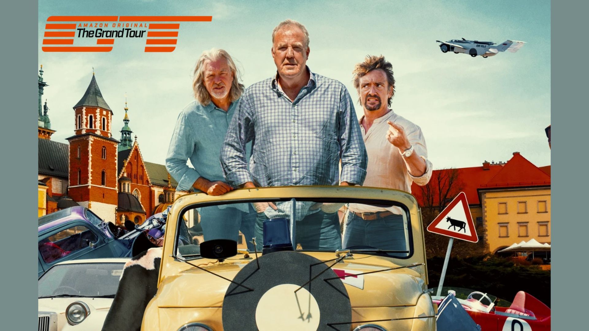Promotional poster for The Not Very Grand Tour | Prime Video