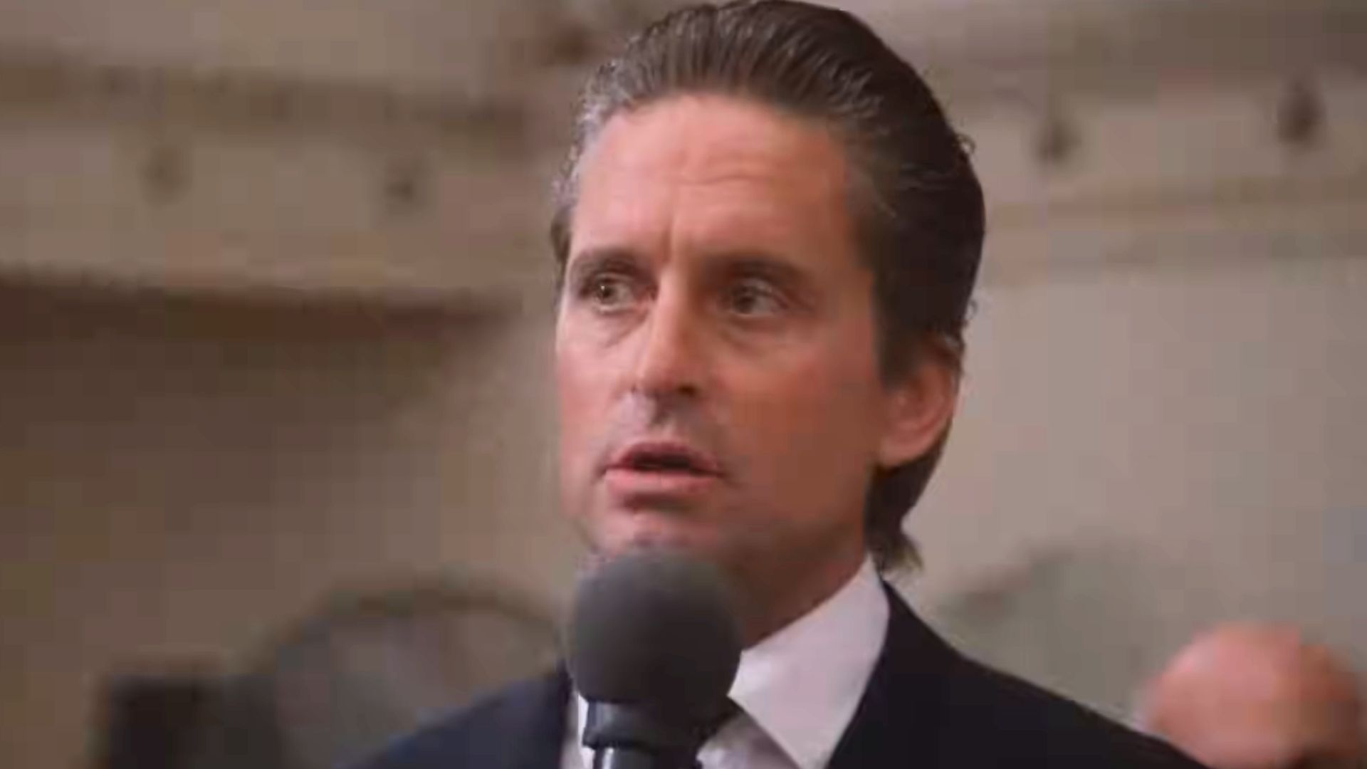 Michael Douglas in Wall Street | Image via 20th Century Studios