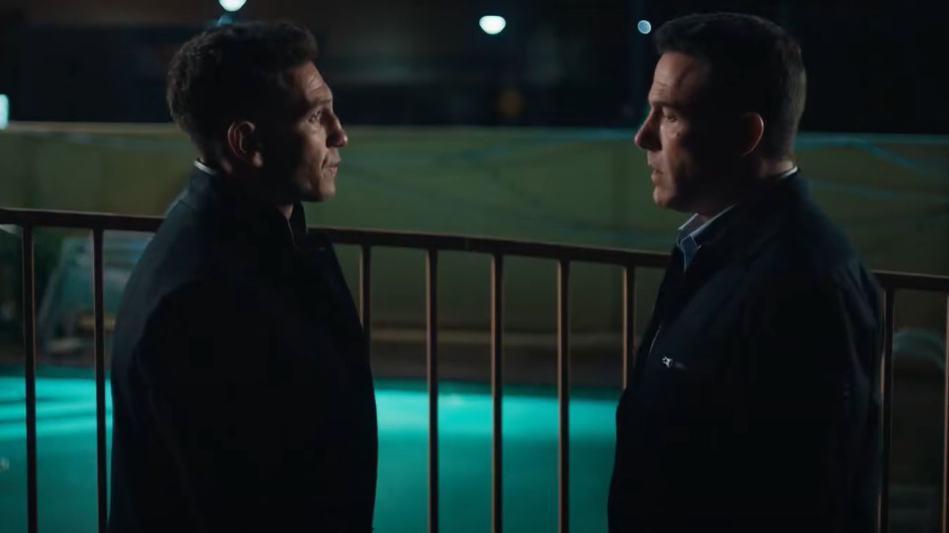 Jon Bernthal and Ben Affleck standing in front of each other