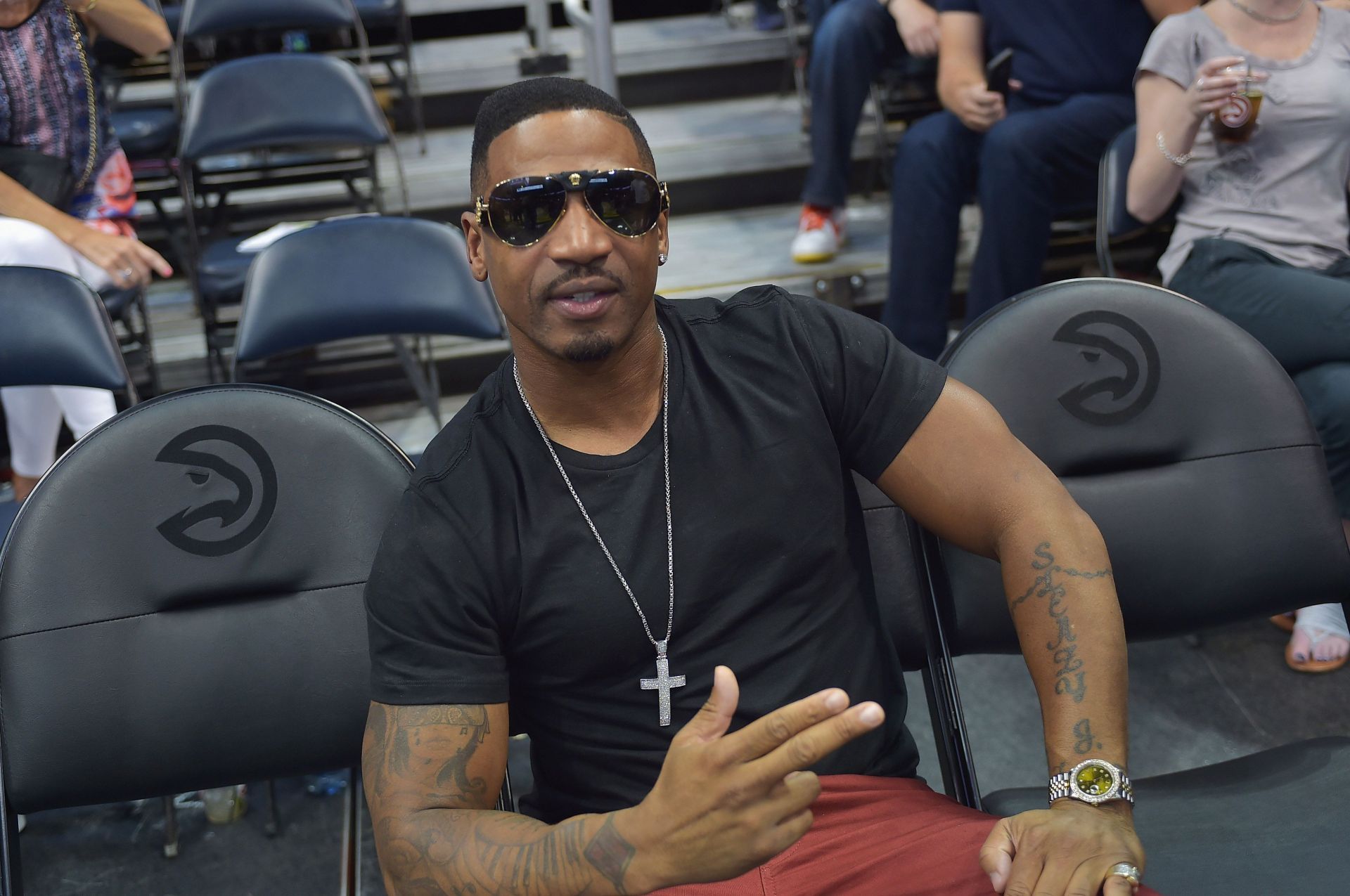 Celebrities Attend Boston Celtics vs Atlanta Hawks - NBA Playoffs - Game 2 - Source: Getty