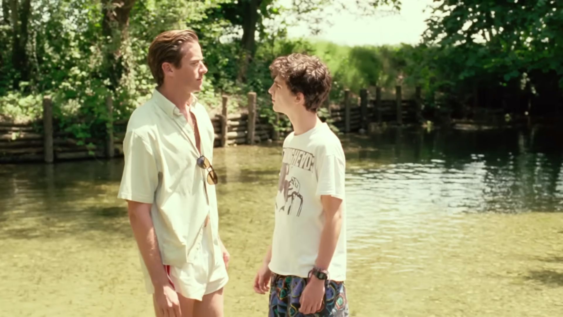 Armie hammer with Timothee Chalamet in Call Me By Your Name | Image via Frenesy Film Company