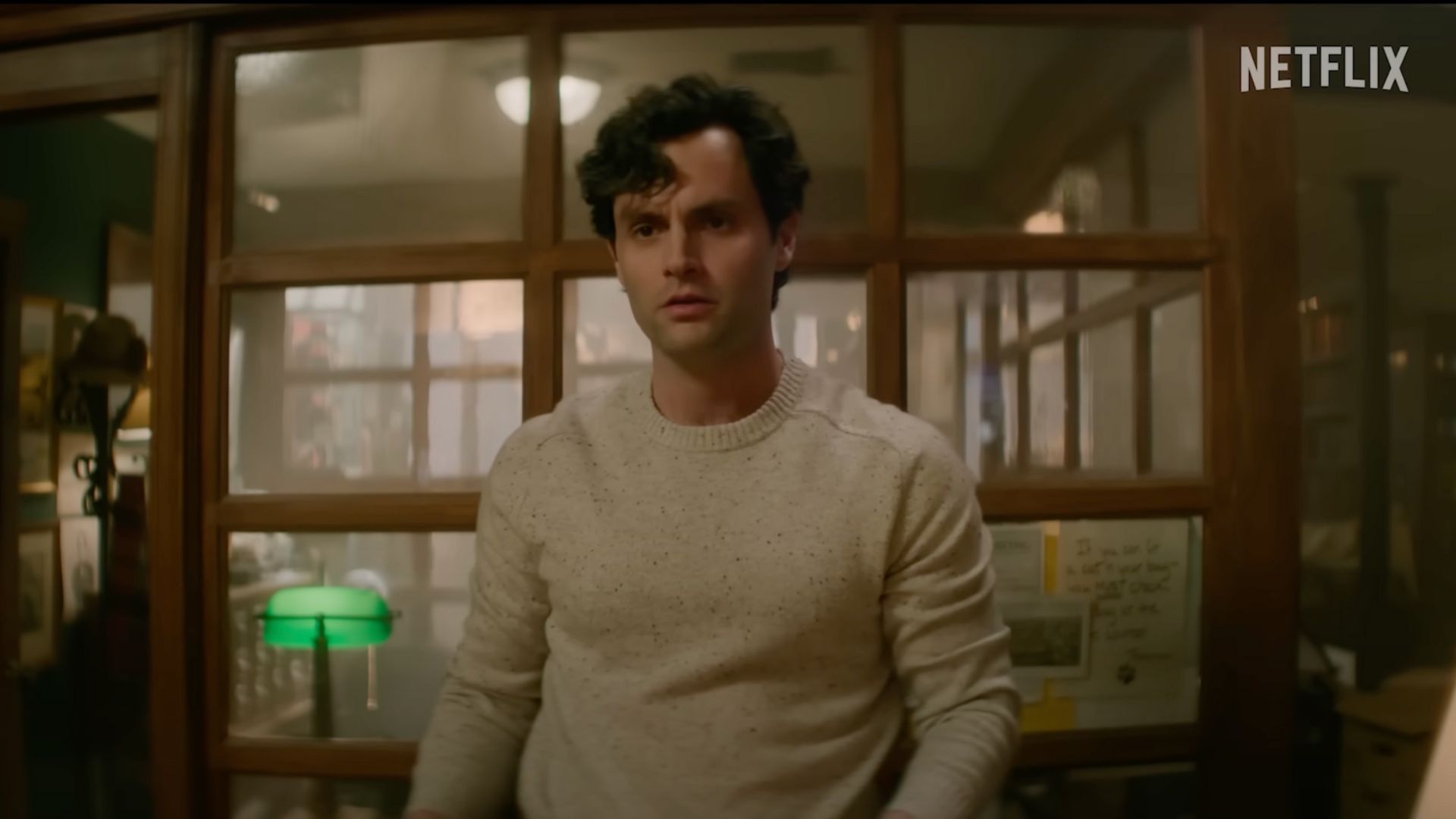 Penn Badgley as Joe Goldberg in You on Netflix (Image via YouTube/Netflix)