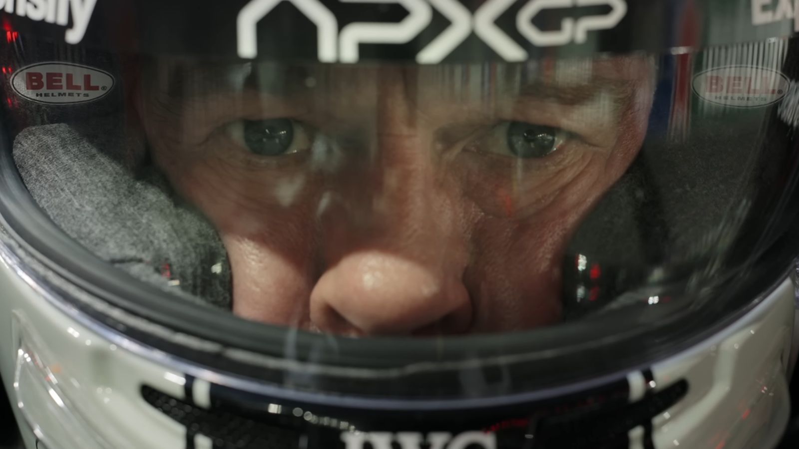 Brad Pitt in F1 (Image via Youtube @/Warner Bros.)