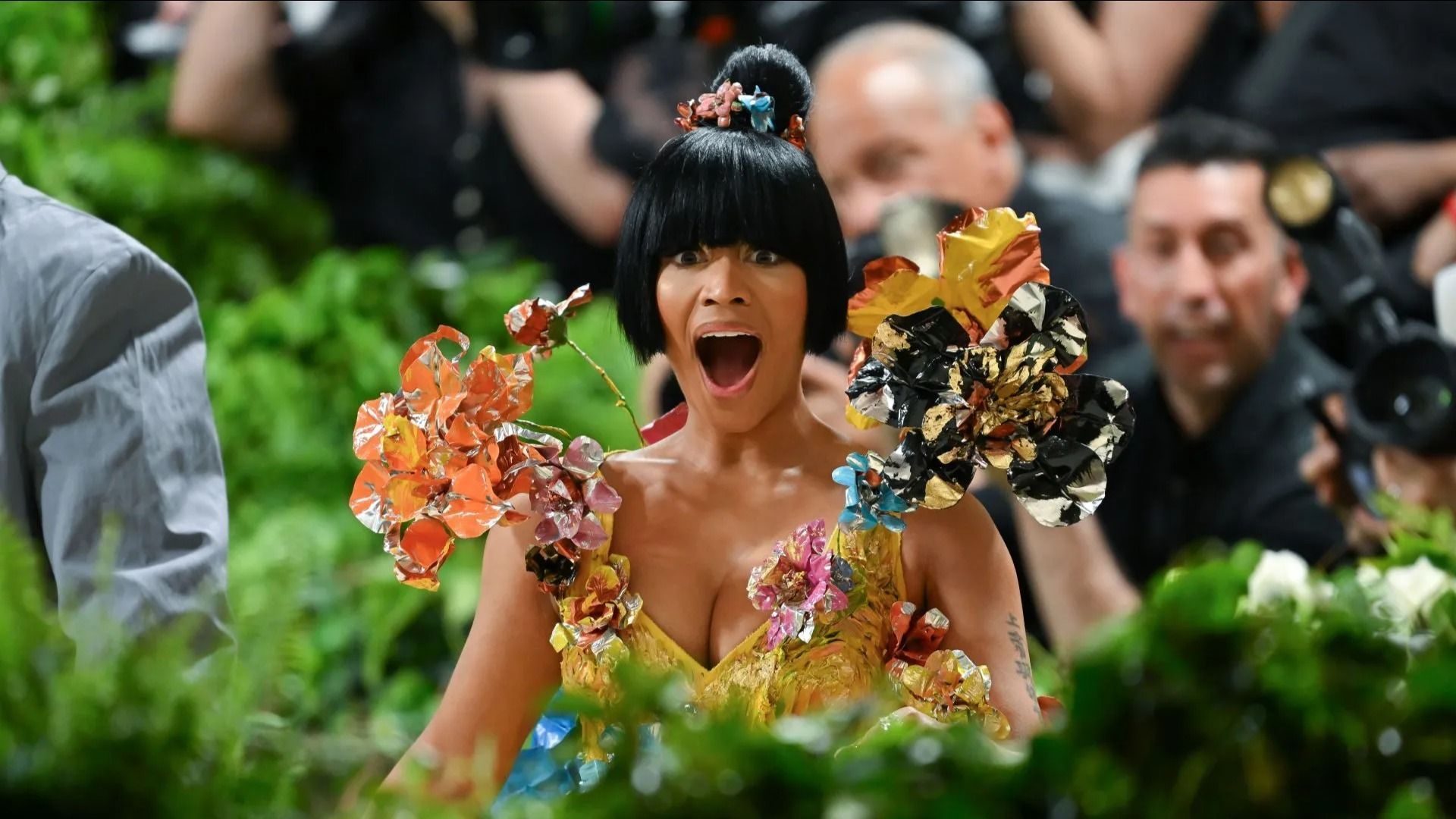 Nicki Minaj attends the 2024 Met Gala Celebrating &quot;Sleeping Beauties: Reawakening Fashion&quot; - Street Sightings - Source: Getty