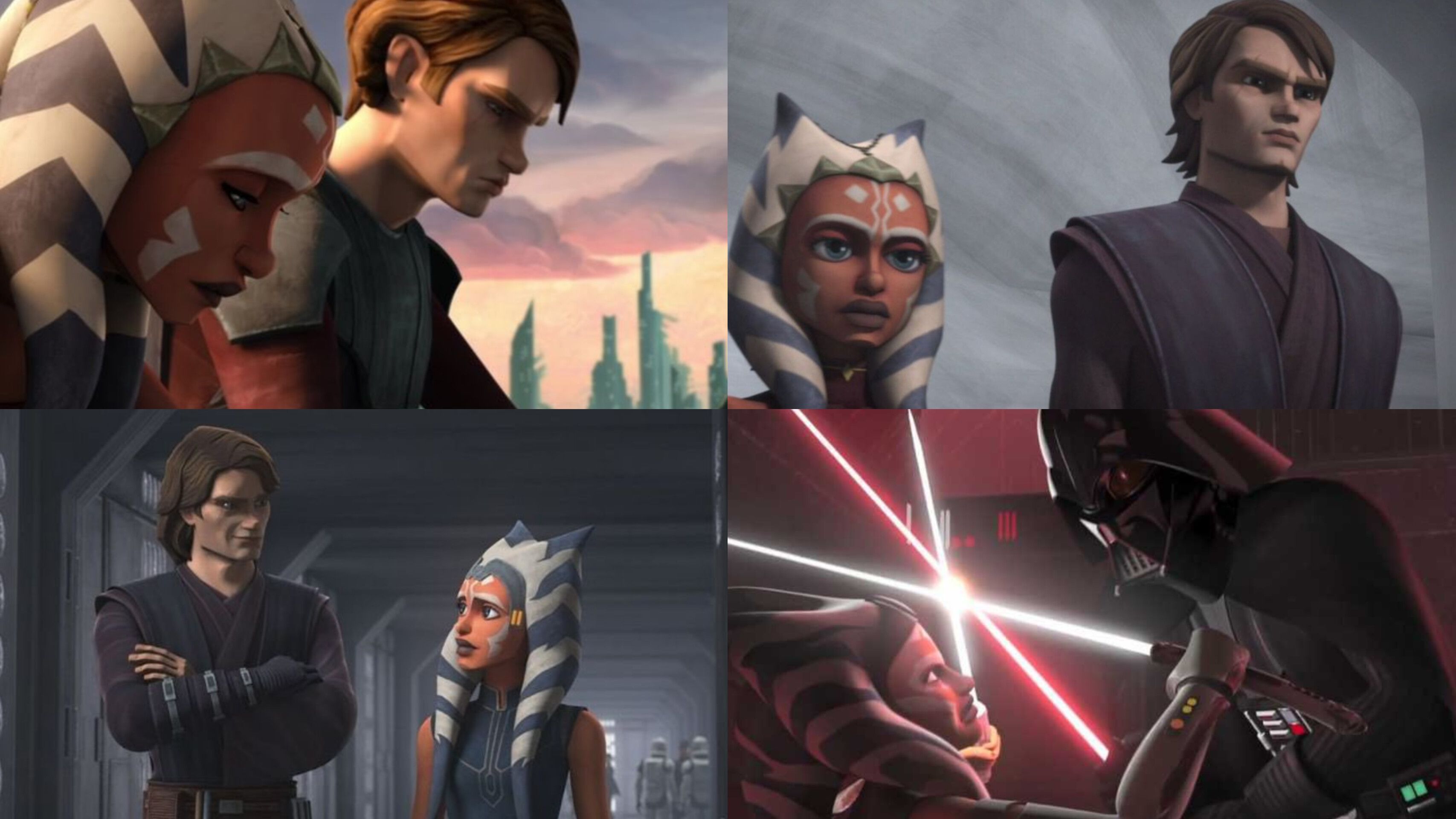 Anakin Skywalker and Ahsoka Tano (image via Disney+) 