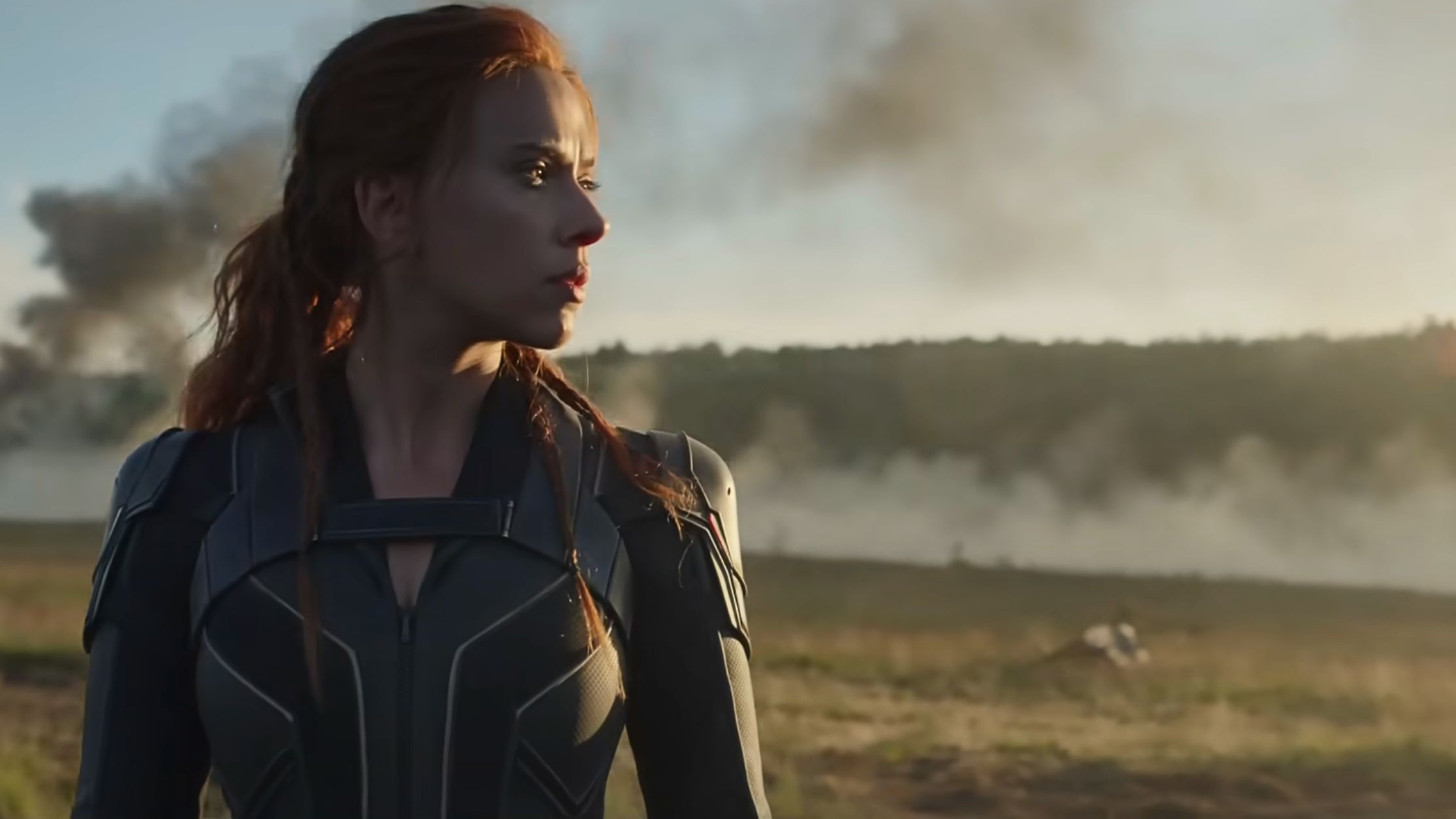 Scarlett Johansson in and as Black Widow (Image via YouTube/Marvel)
