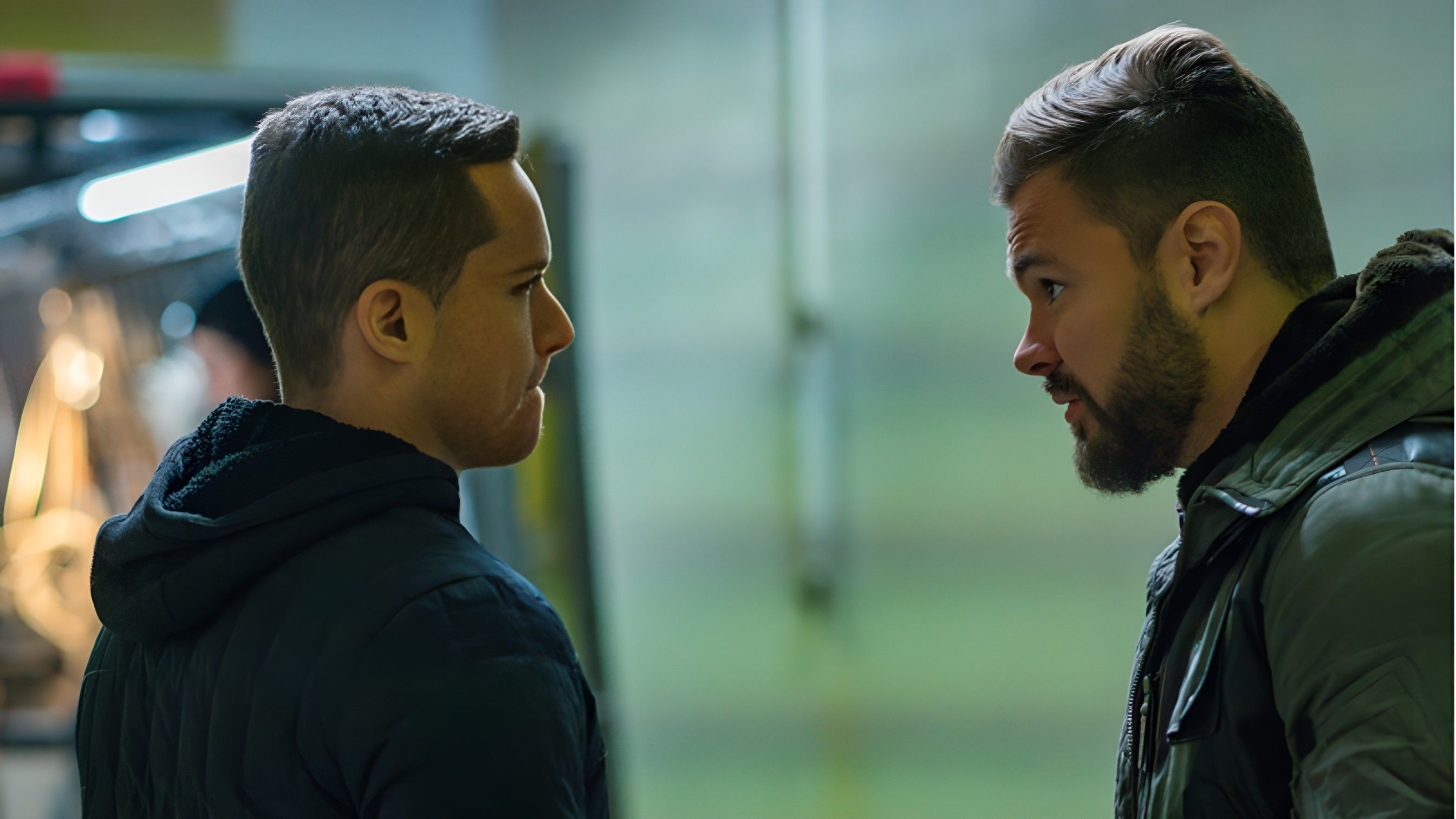 PSA: don&rsquo;t bother Ruzek until he&rsquo;s had his coffee. ( Image via Instagram / @nbcchicagopd )