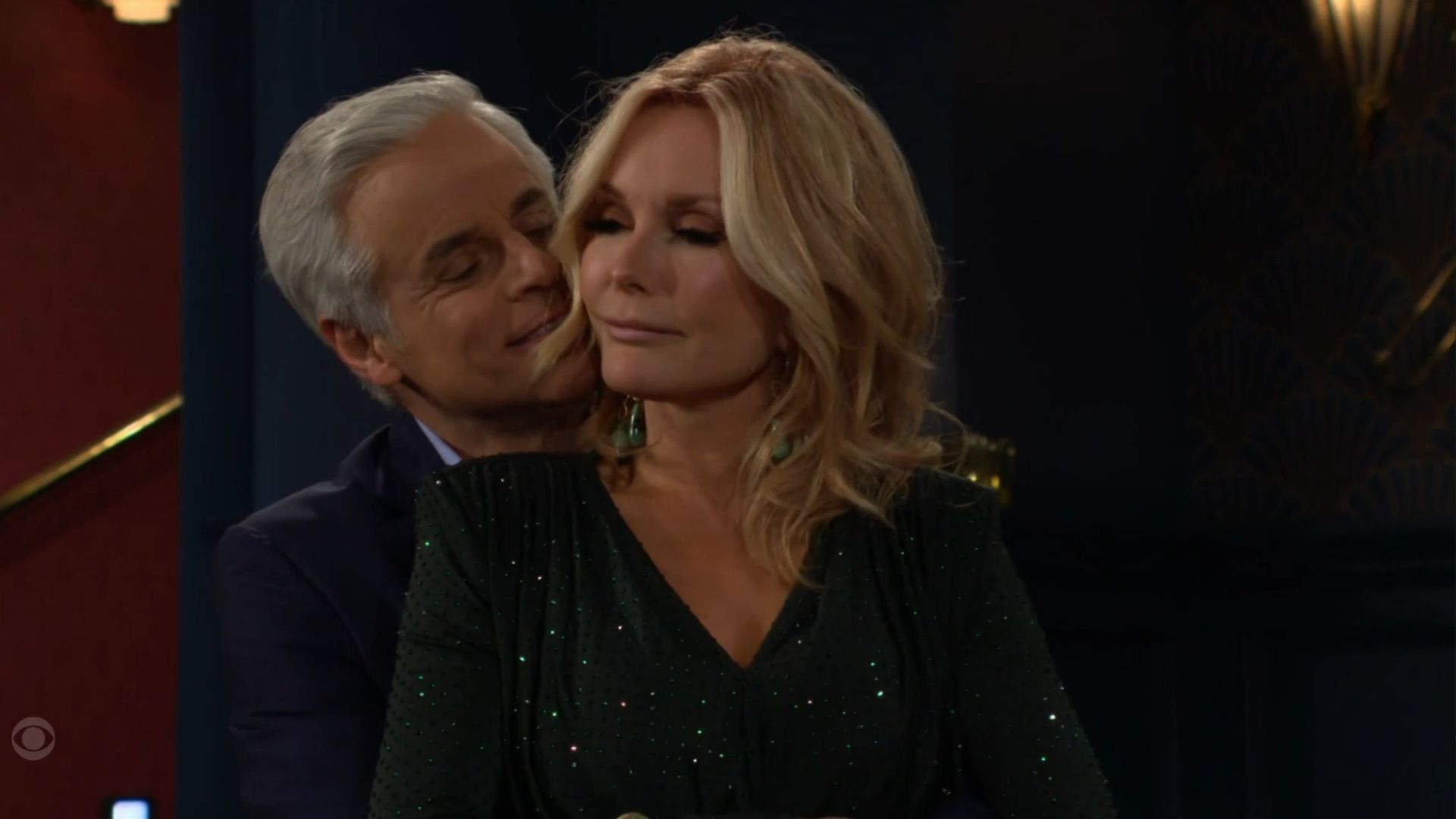 Lauren (Tracey Bregman) would prefer to have happy moments like this with Michael (Christian LeBlanc) on The Young and the Restless l Image: CBS