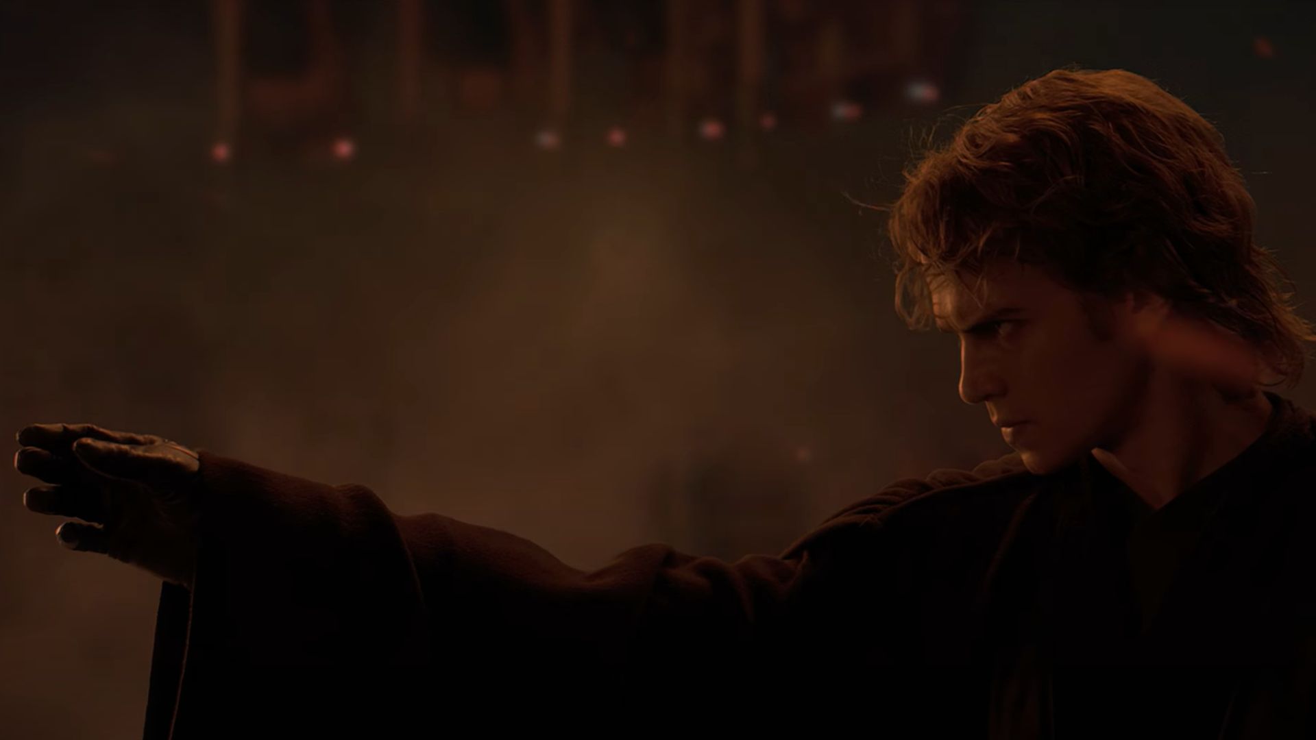 Anakin Skywalker uses the Force on Padme
