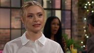 Claire (Hayley Erin) hopes Kyle (Michael Mealor) will get just the right gift for Nikki (Melody Thomas Scott) on The Young and the Restless l Image: CBS