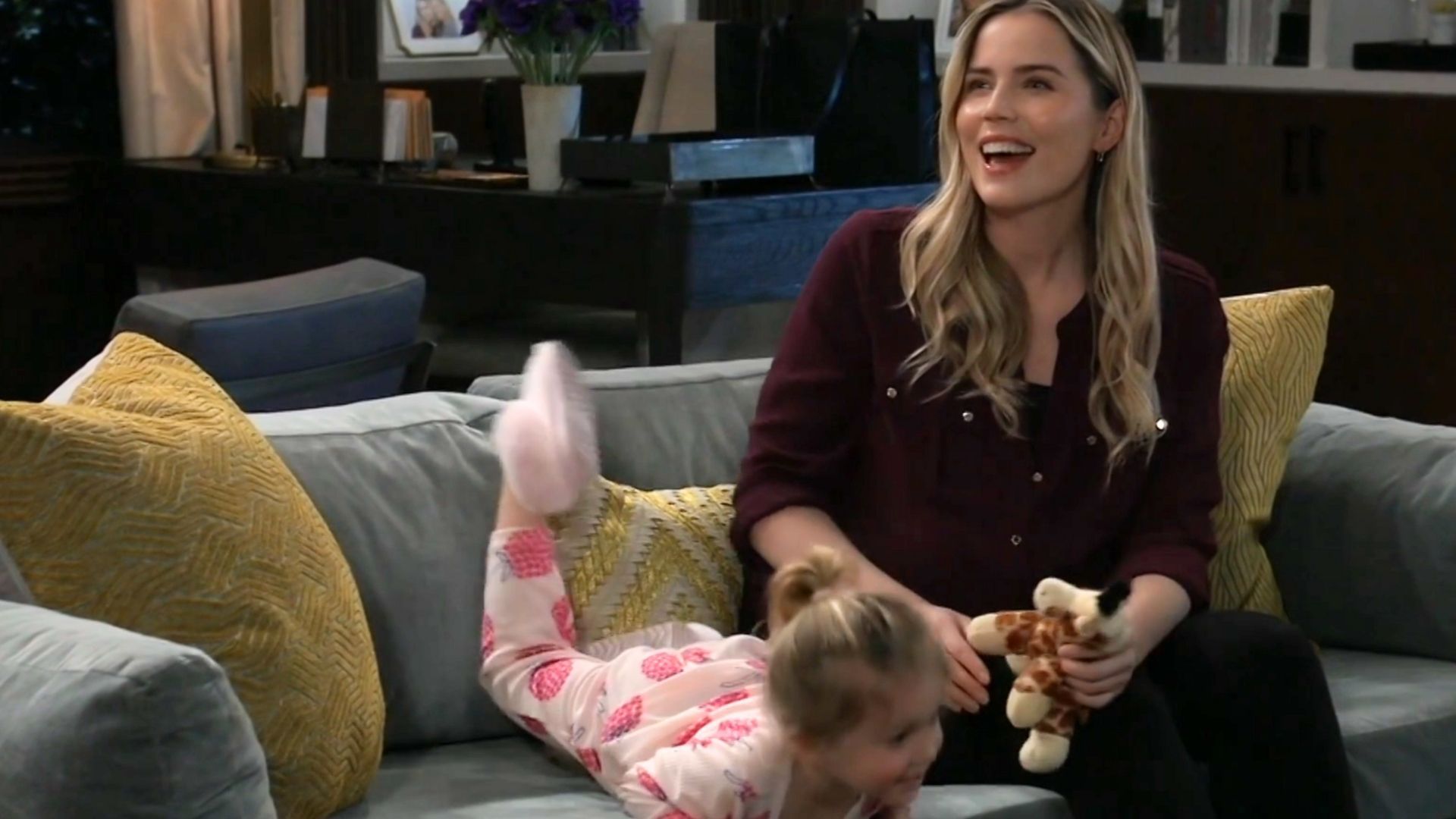 Sasha was absolutely delighted to see Michael | Image: ABC