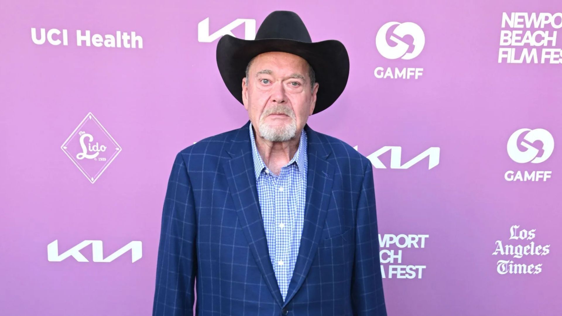  WWE legend Jim Ross attends the world premiere of &quot;Queen Of The Ring&quot; at the 25th annual Newport Beach Film Festival at Lido Theater on October 19, 2024 (Image via Getty)