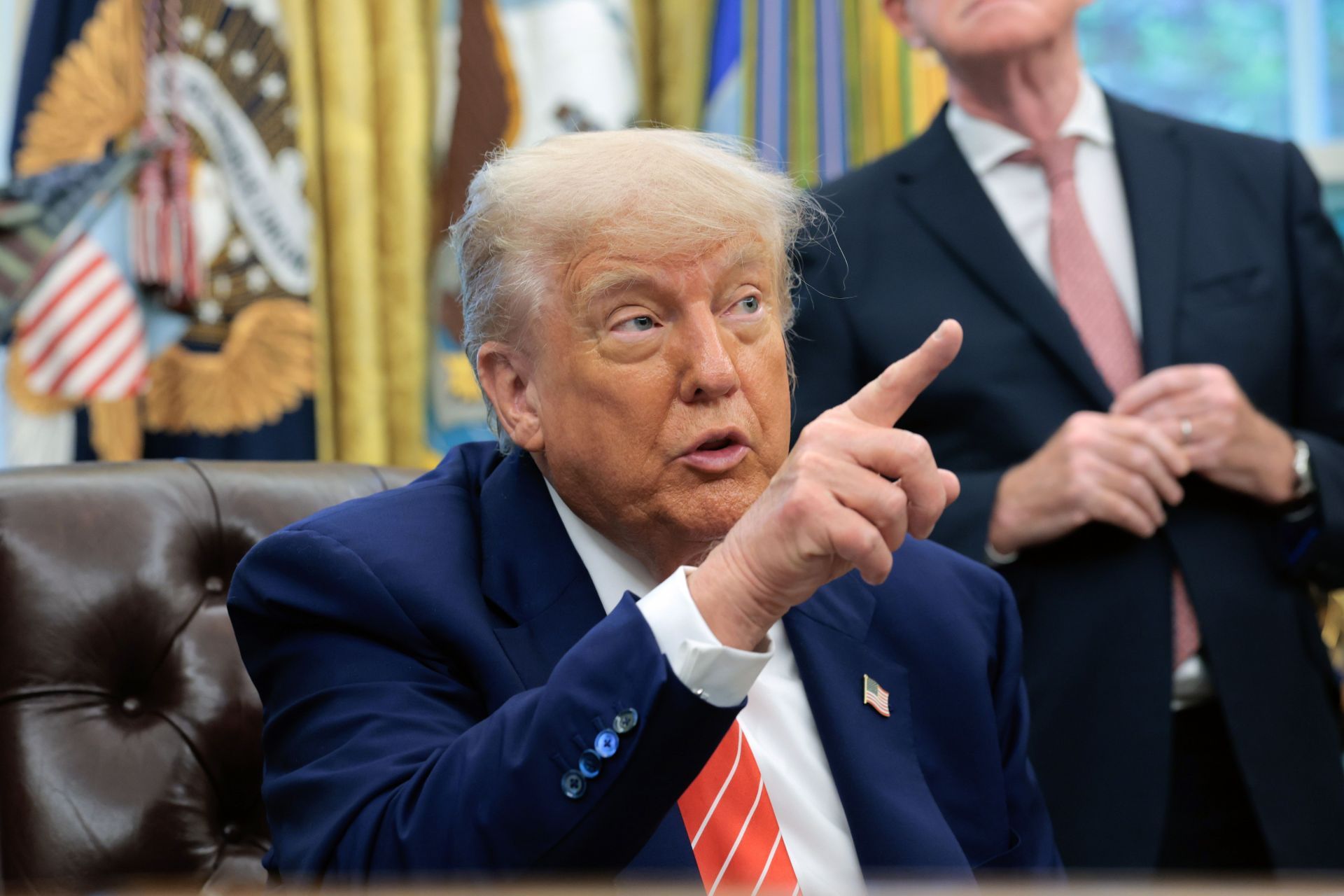 President Trump Announces A Trade Agreement With The United Kingdom - Source: Getty
