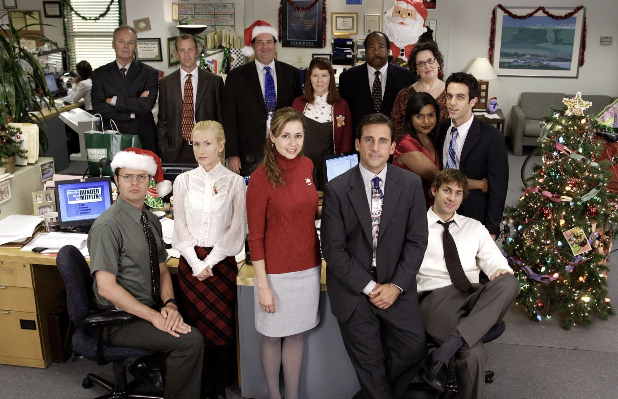 The mere mention of The Office makes us think of staplers in Jell-O, painfully awkward conference room meetings, and, of course, Steve Carell as Michael Scott. (Image Source- NBC)
