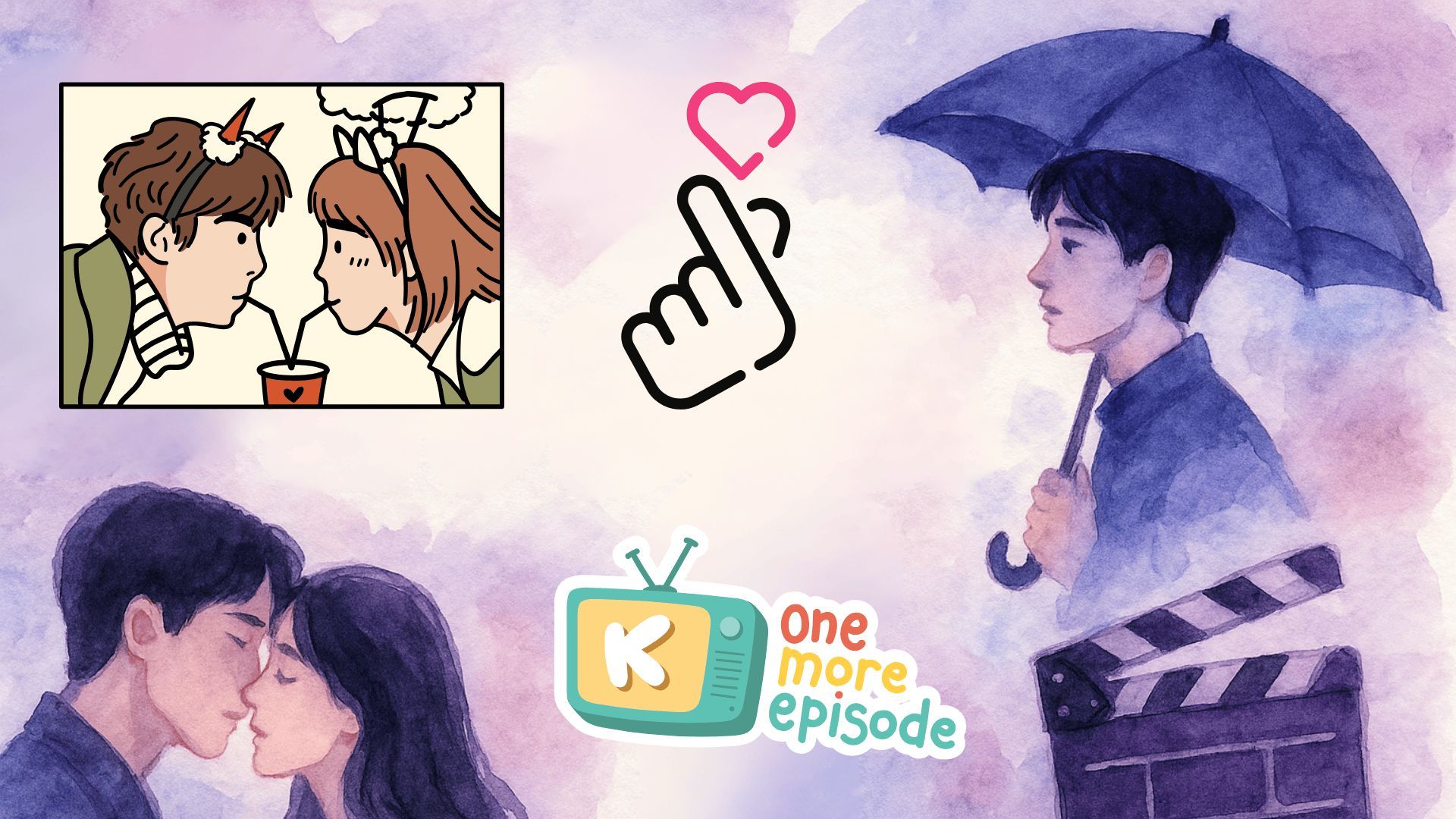K-drama elements | Collage by Beatgrix Kondo with original art + Canva elements