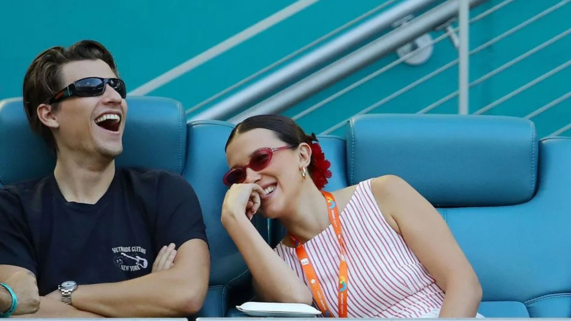 Millie Bobby Brown features Jake Bongiovi in her new video. (Image via Getty)