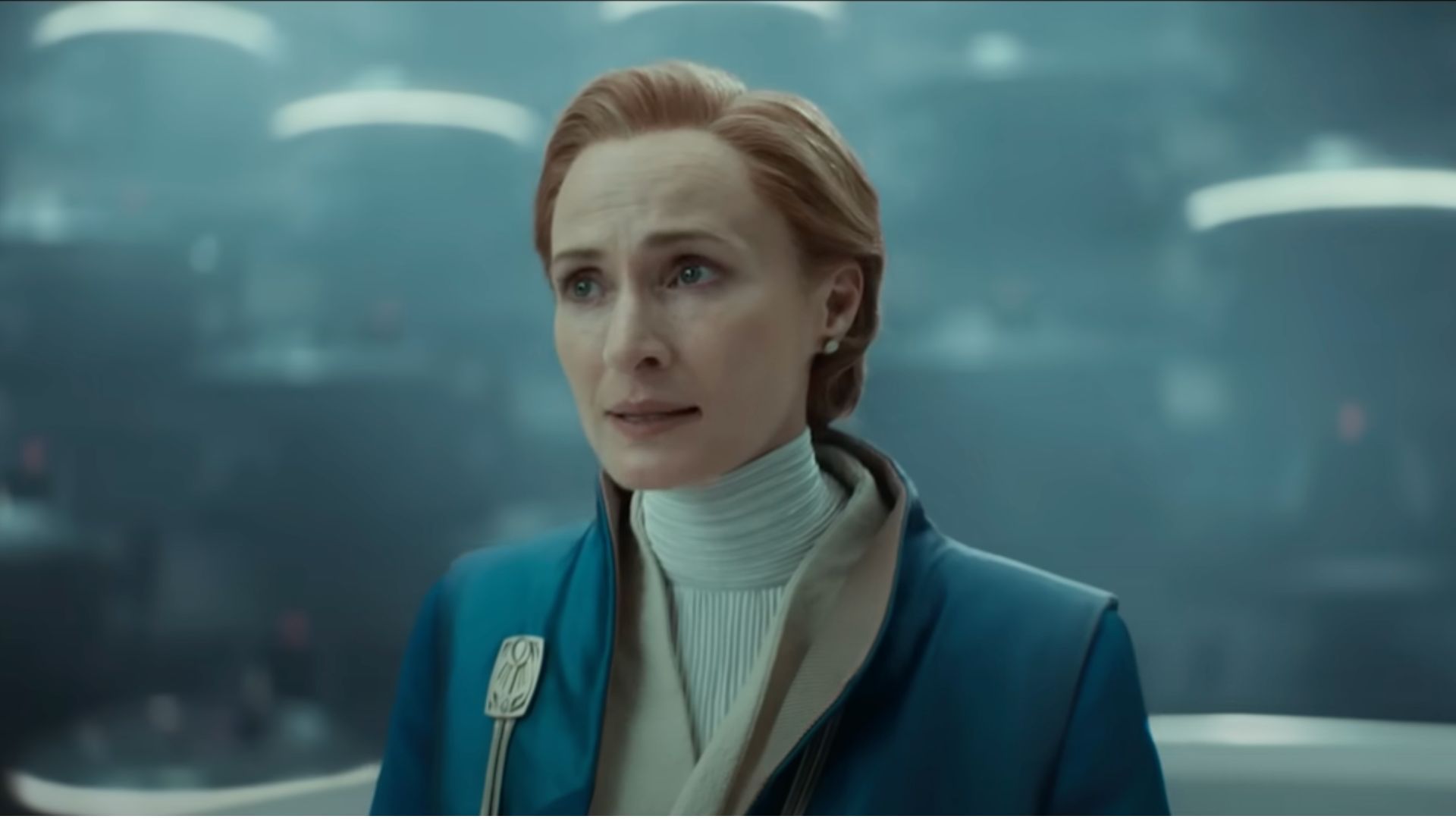  Mon Mothma portrayed by Genevieve O&rsquo;Reilly in Andor (Image via YouTube/Star Wars)