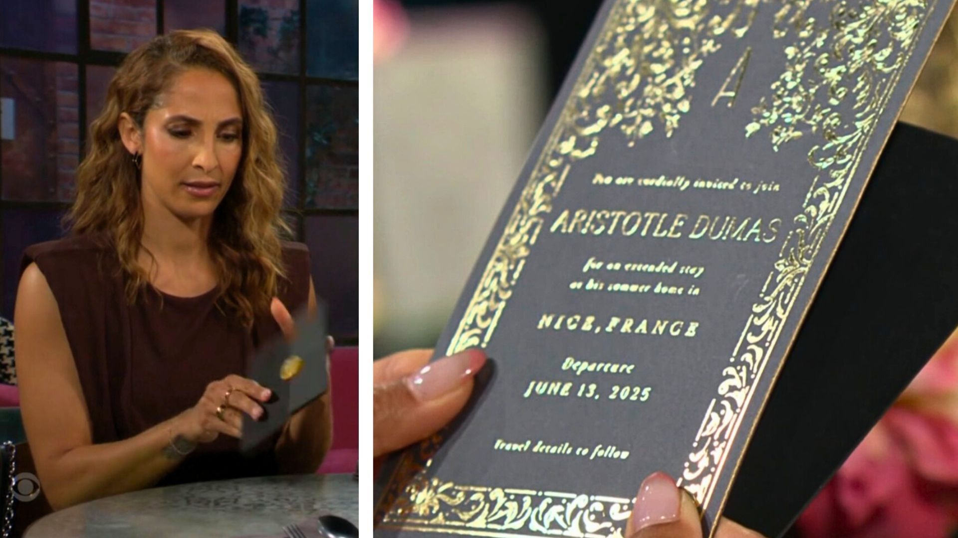 Lily opens her invitation from Aristotle Dumas on The Young and the Restless | Image: CBS