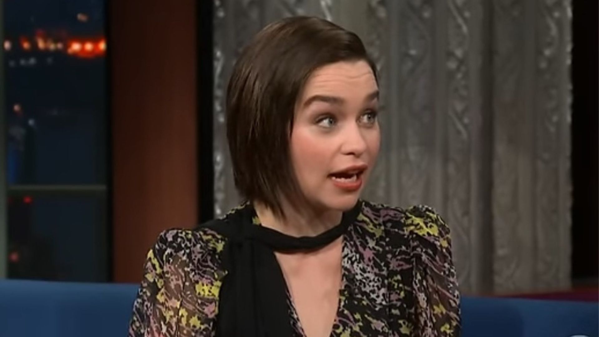 Emilia Clarke played Daenerys Targaryen in Game of Thrones (Image Via YouTube/@TheLateShowWithStephenColbert)