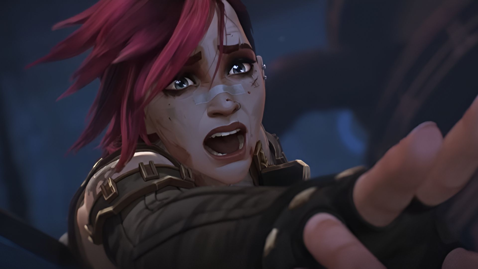 Hailee Steinfeld as Vi from Season 2 of Arcane. (Image via. Netflix, YouTube)
