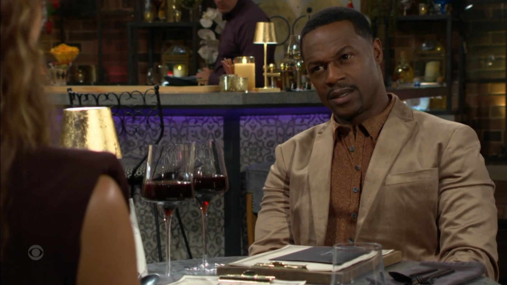 Damian (Jermaine Rivers) enjoyed his time with Lily (Christel Khalil) on The Young and the Restless | Image: CBS