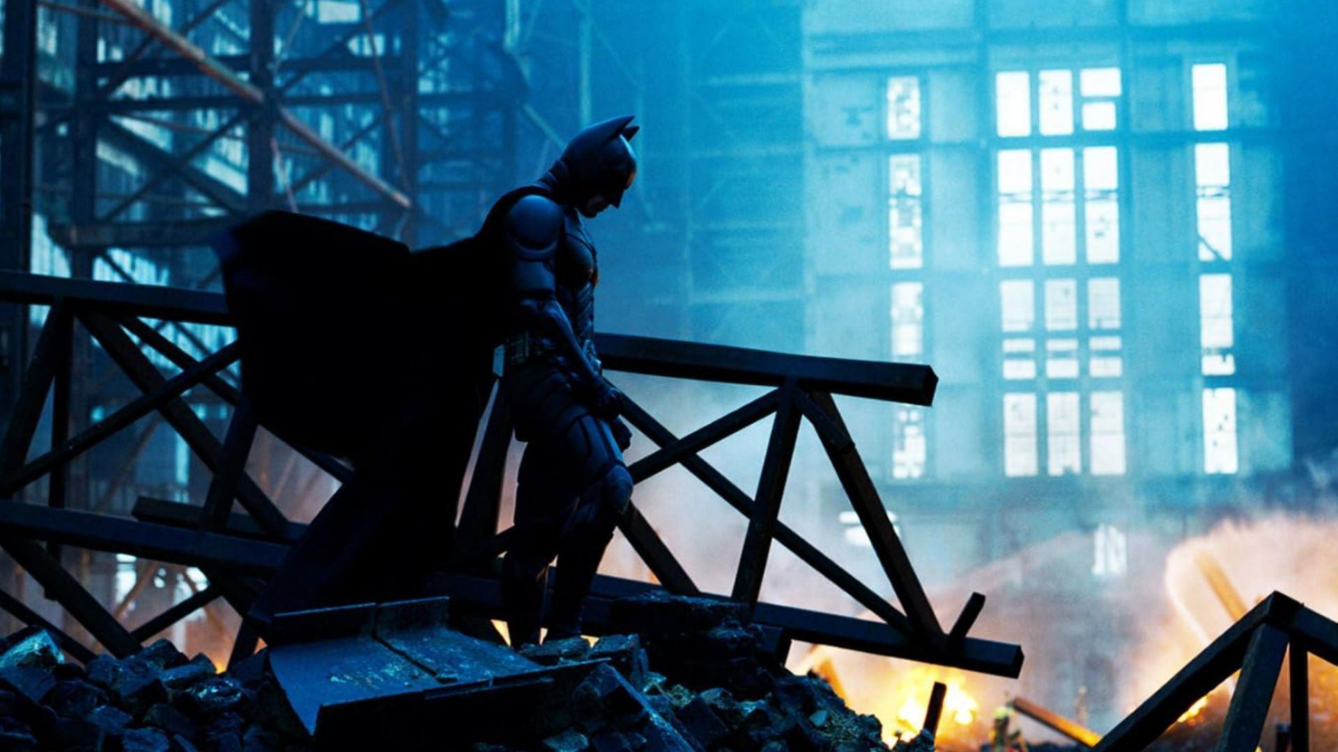 Christian Bale in The Dark Knight (Image via Warner Bros. Pictures)