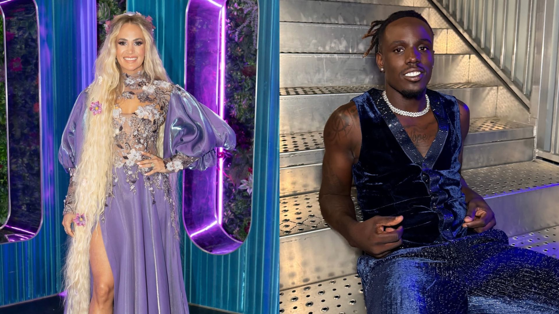 Judge Carrie Underwood and Finalist Jamal Roberts from American Idol Season 23 | Image via Instagram/ @carrieunderwood @officialjamalroberts