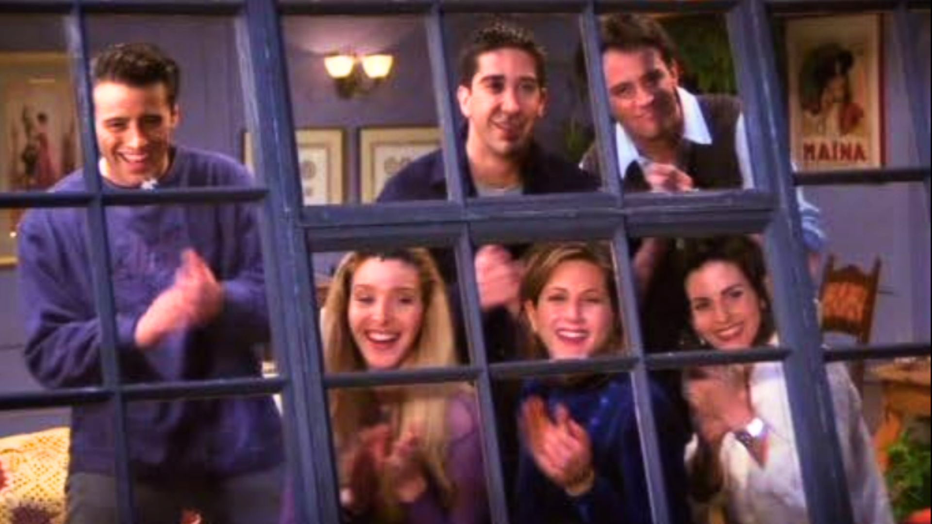 Jennifer Aniston, Courteney Cox, Lisa Kudrow, Matt LeBlanc, Matthew Perry, and David Schwimmer in Friends (Image via NBC)