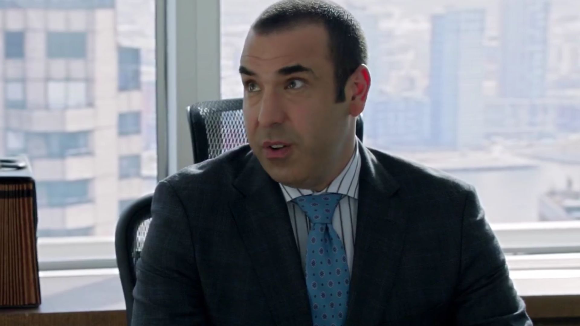 Louis Litt in Suits. (Screenshot from a post on X/@NBCSuits)