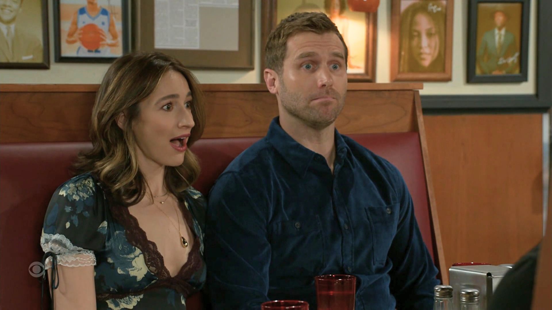 Ashley and Derek are shocked on Beyond the Gates | Image: CBS