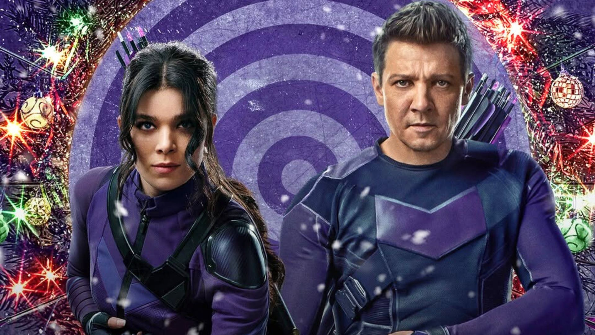Hailee Steinfield with Jeremy Renner in Hawkeye | Image via Instagram: hawkeyeofficial