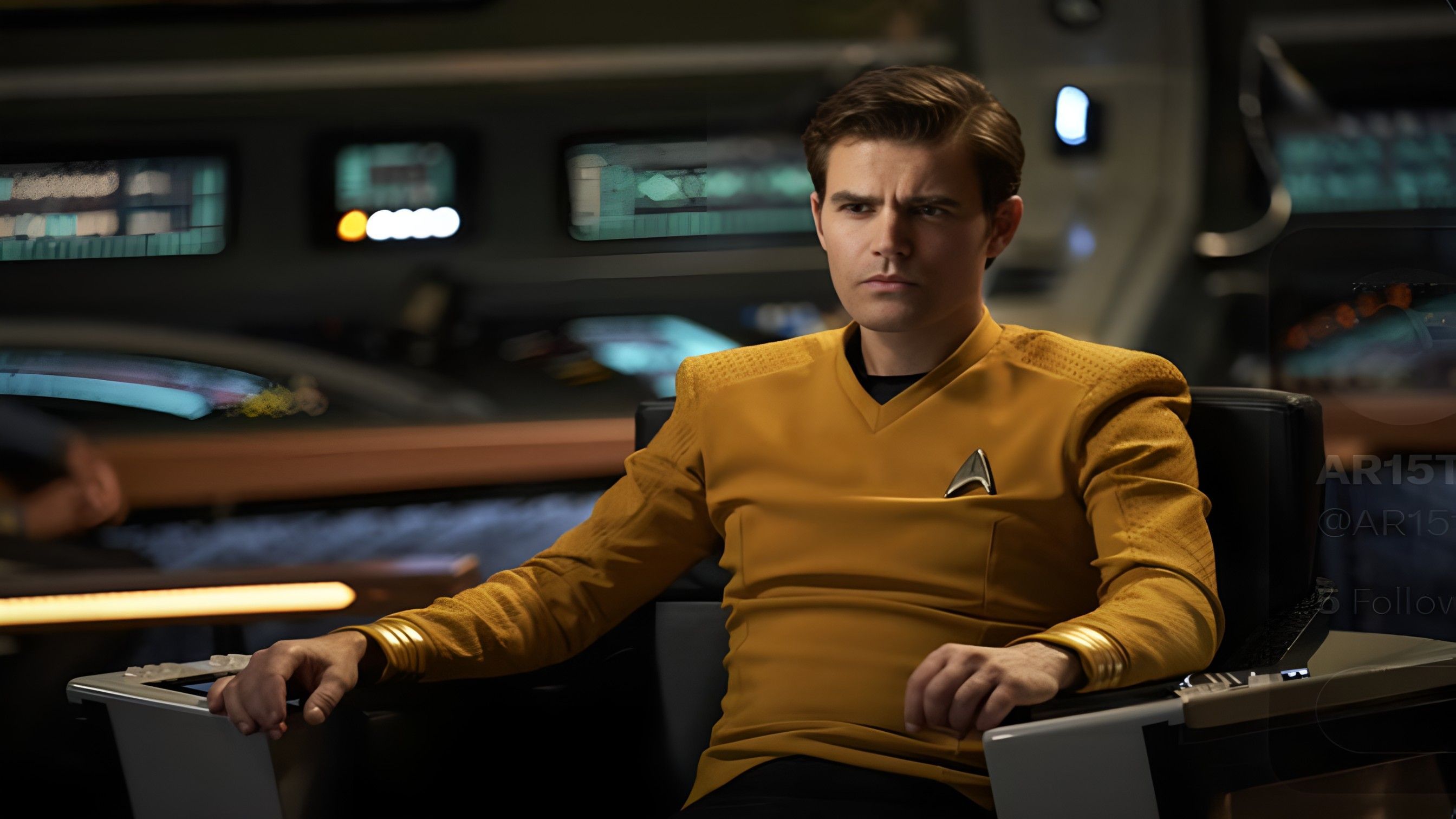 Paul Wesley as Captain Kirk ( Image via X / Paramount + )