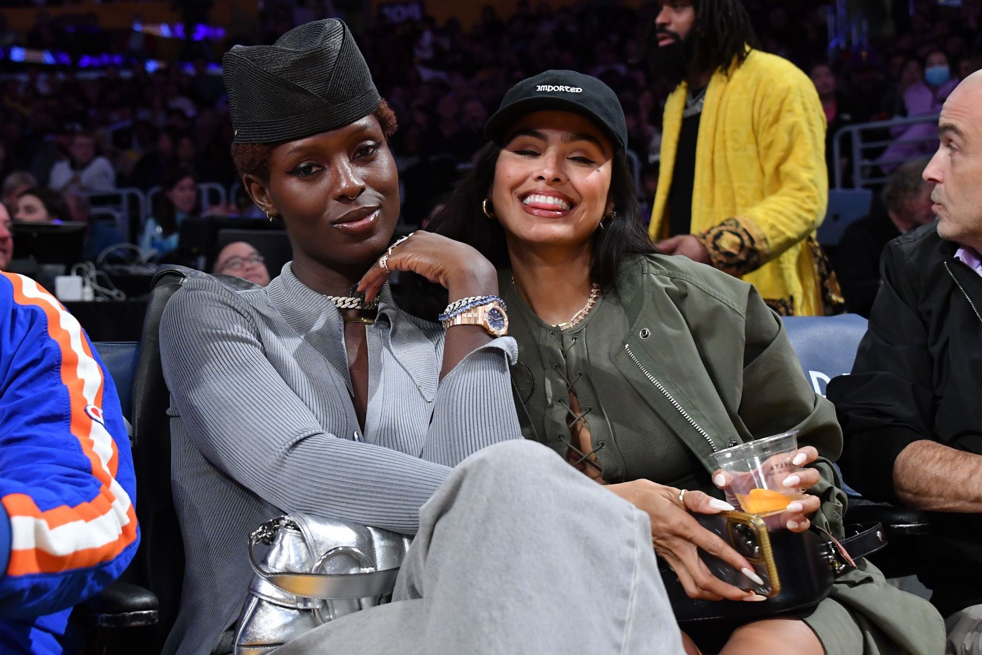 Celebrities At The Los Angeles Lakers Game - Source: Getty