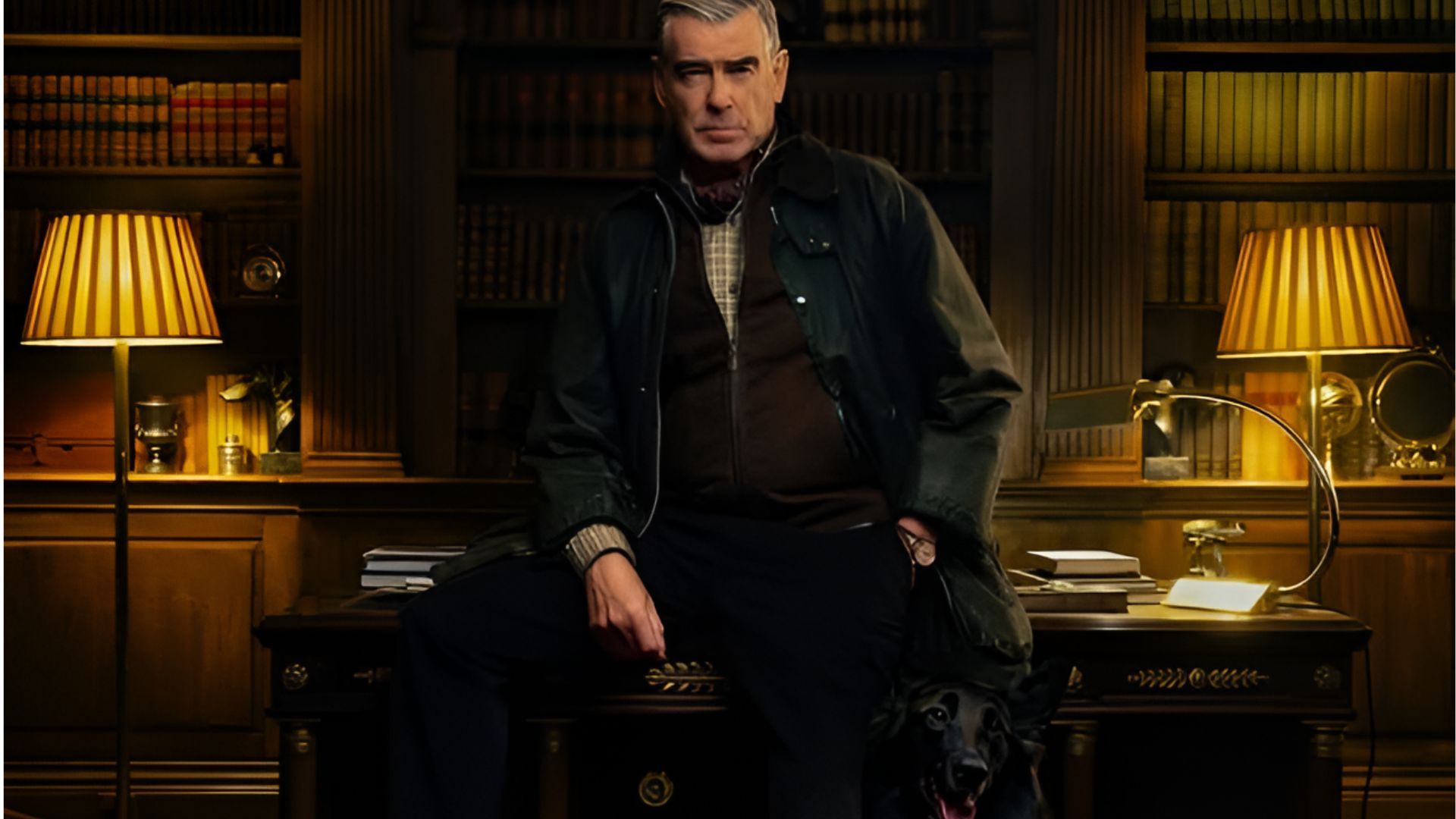 Pierce Brosnan as Conrad Harrigan in Mob:and. (Image via. Instagram/ @mobland_pplus)
