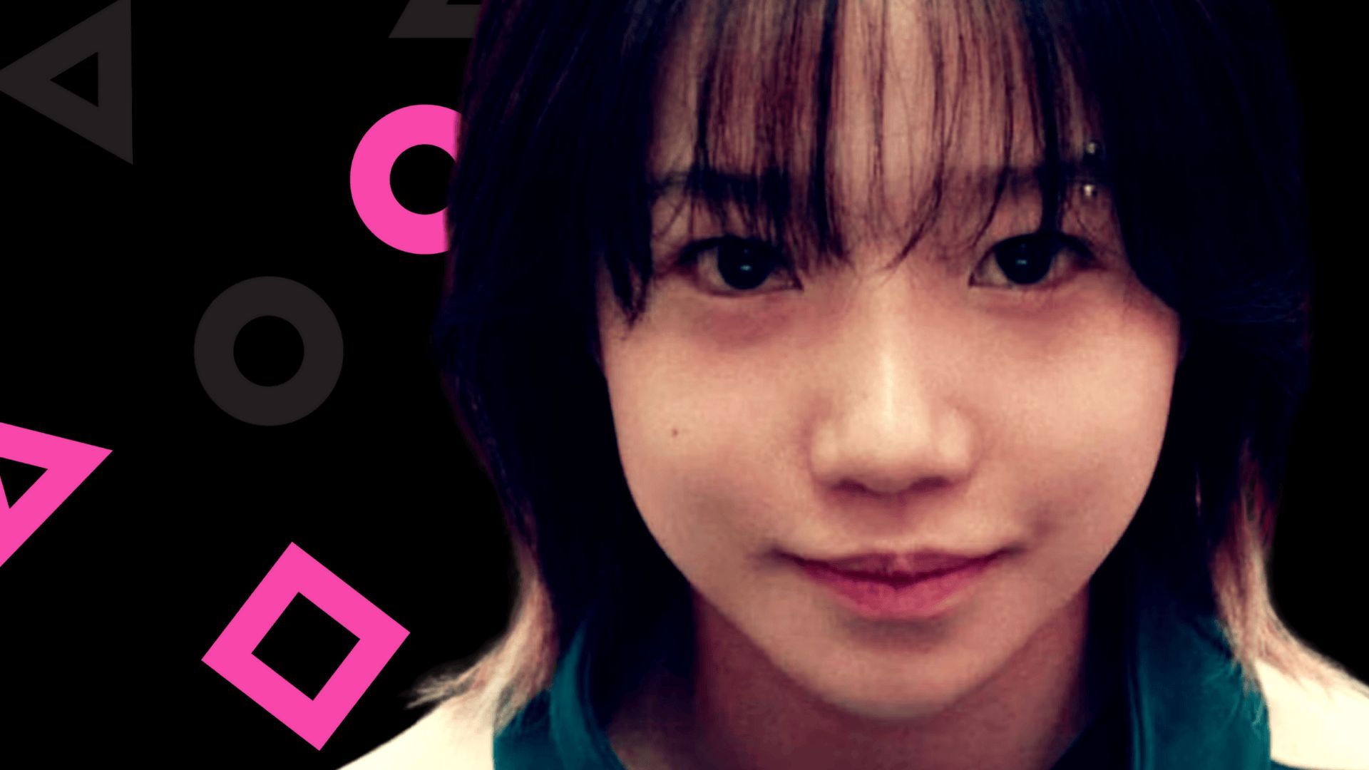 Player 222, Kim Jun-hee, in Squid Game | Image via: Netflix/Canva | Collage by Beatrix Kondo of Soap Central