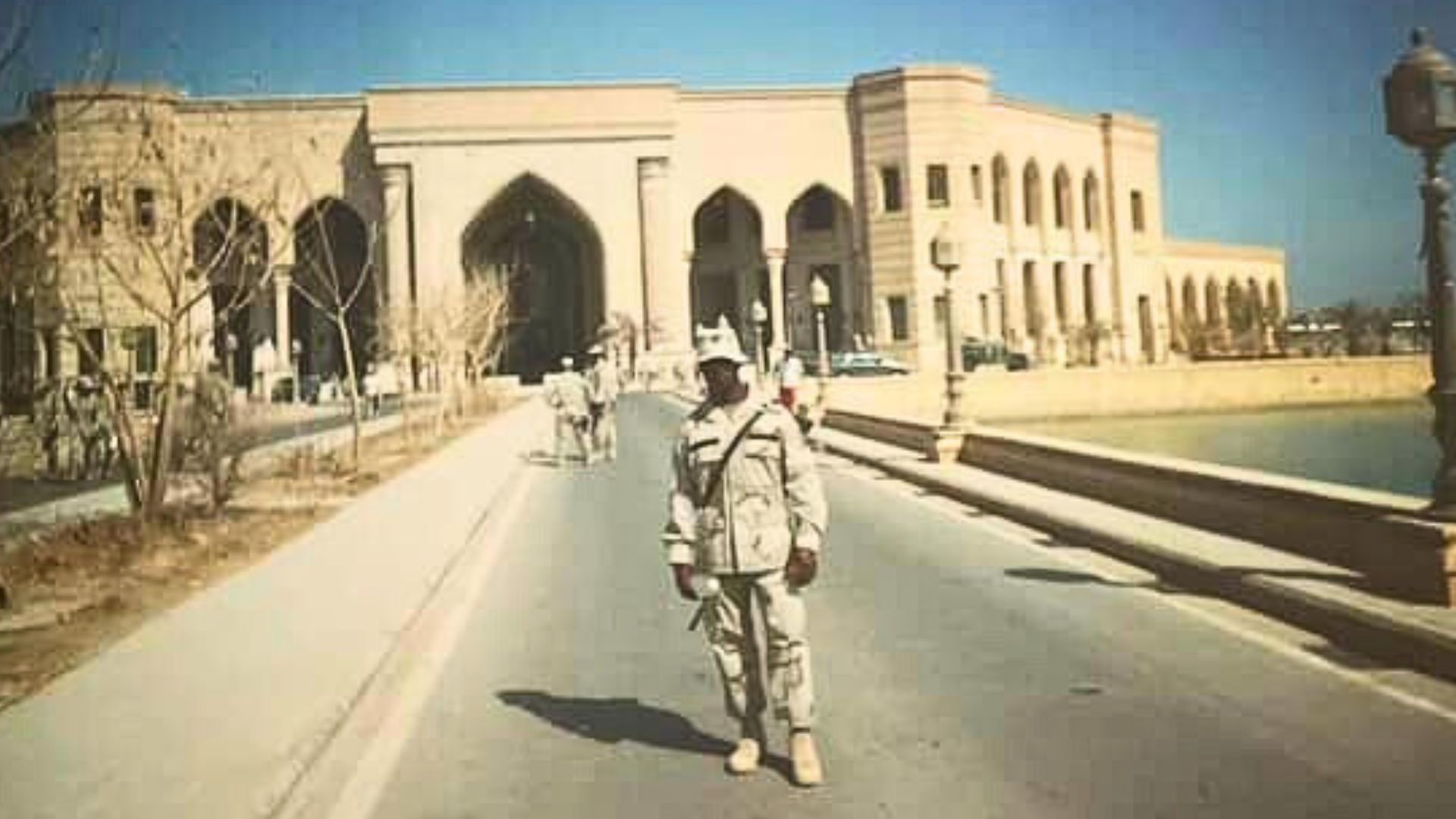 The Young and the Restless&#039; Jermaine Rivers stands in front of Al-Faw Palace, Baghdad | Image: Jermaine Rivers