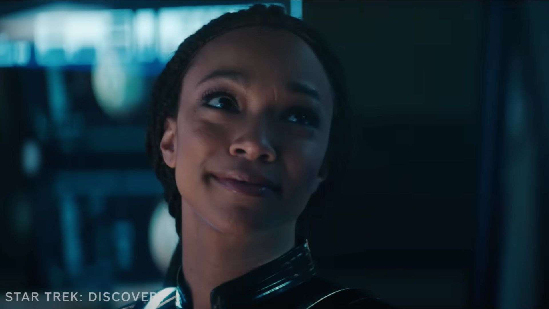 Sonequa Martin-Green plays officer Michael Burnham in Star Trek: Discovery (Image via YouTube/Paramount Plus)
