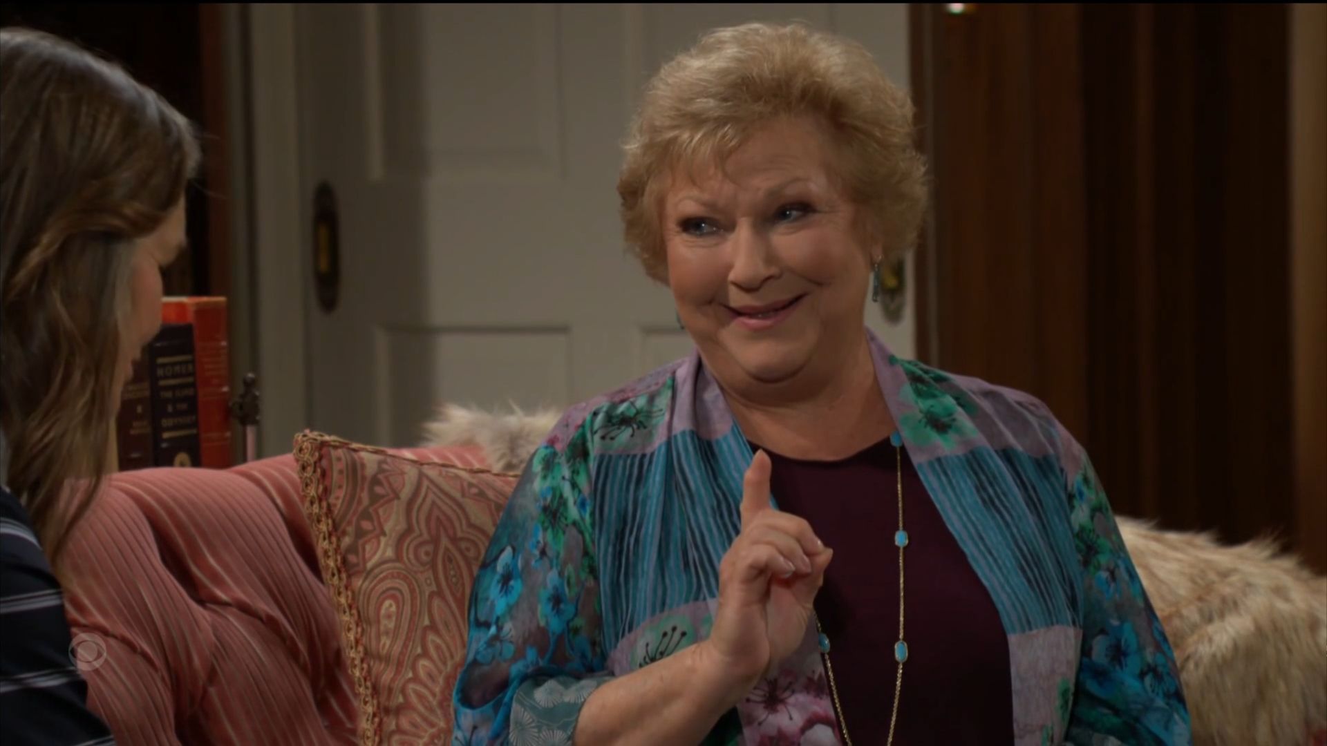Traci (Beth Maitland) is not letting Martin get her down on The Young and the Restless  l  Image: CBS
