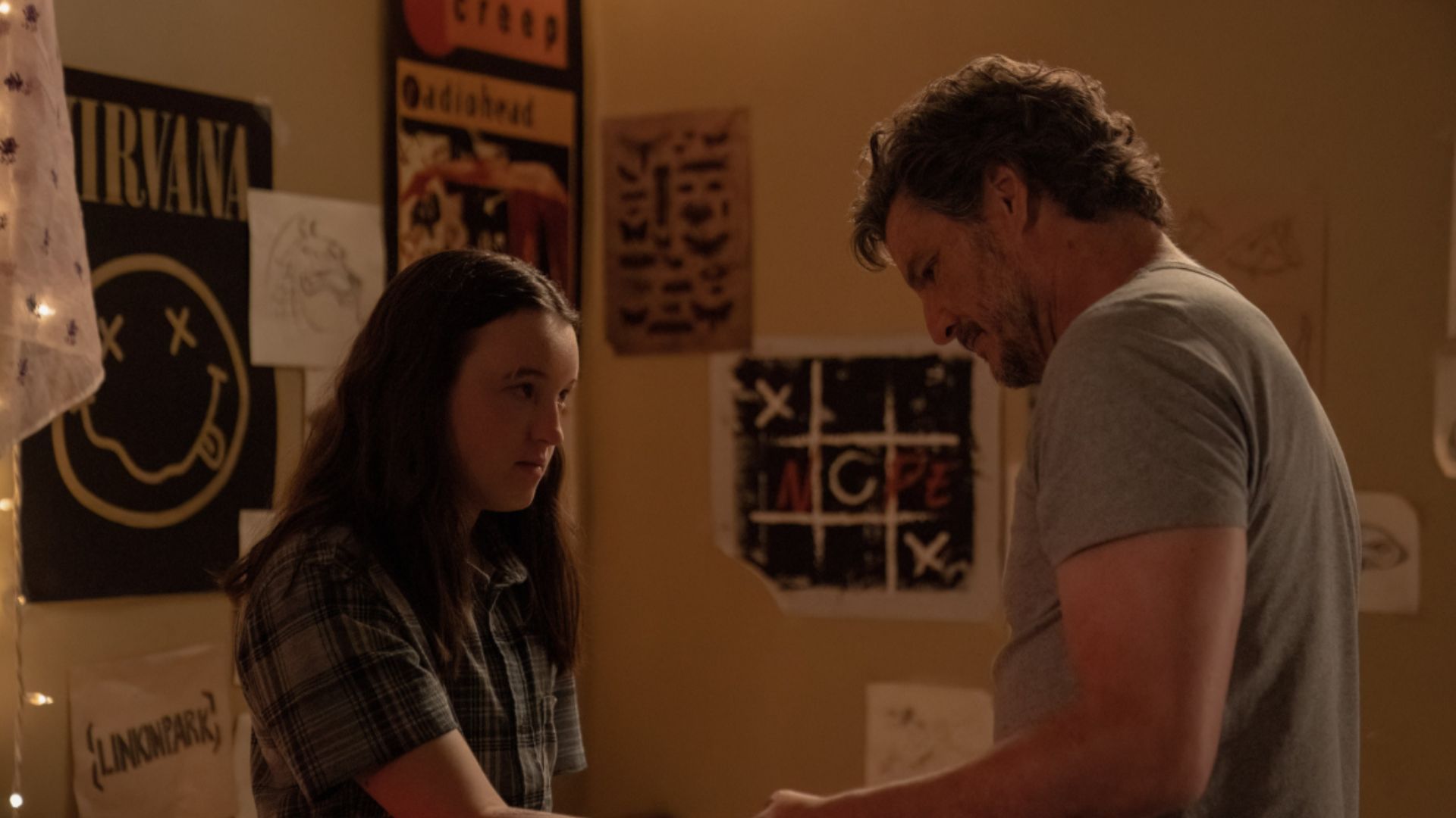 Joel and Ellie (Image via a post on X/@TheLastOfUsHBO